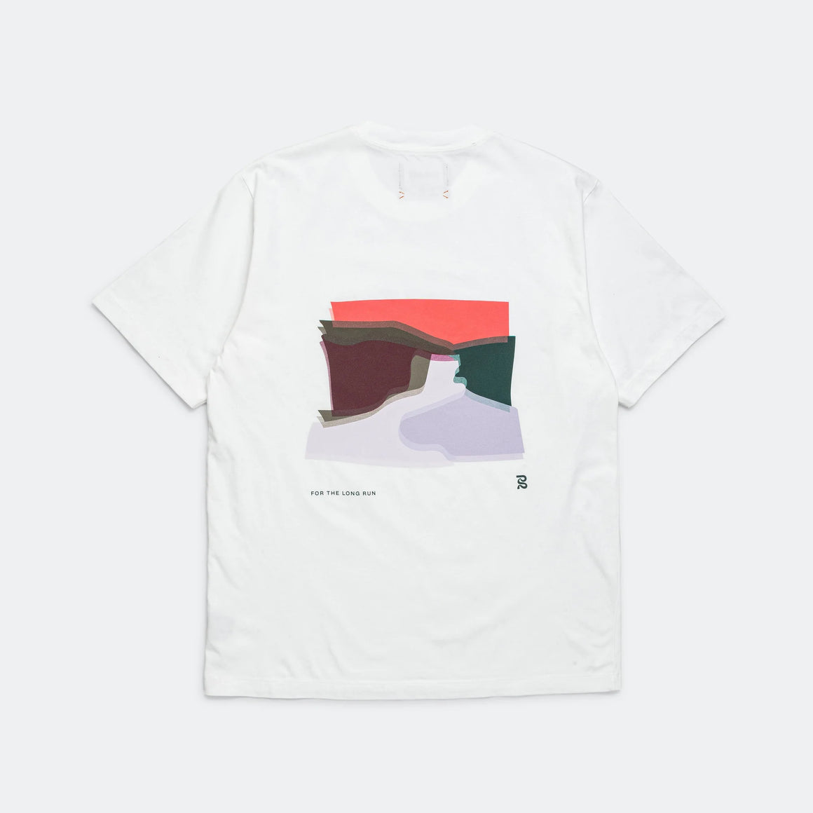 Bandit Running - Landscape Cotton Tee - White - Up There Athletics