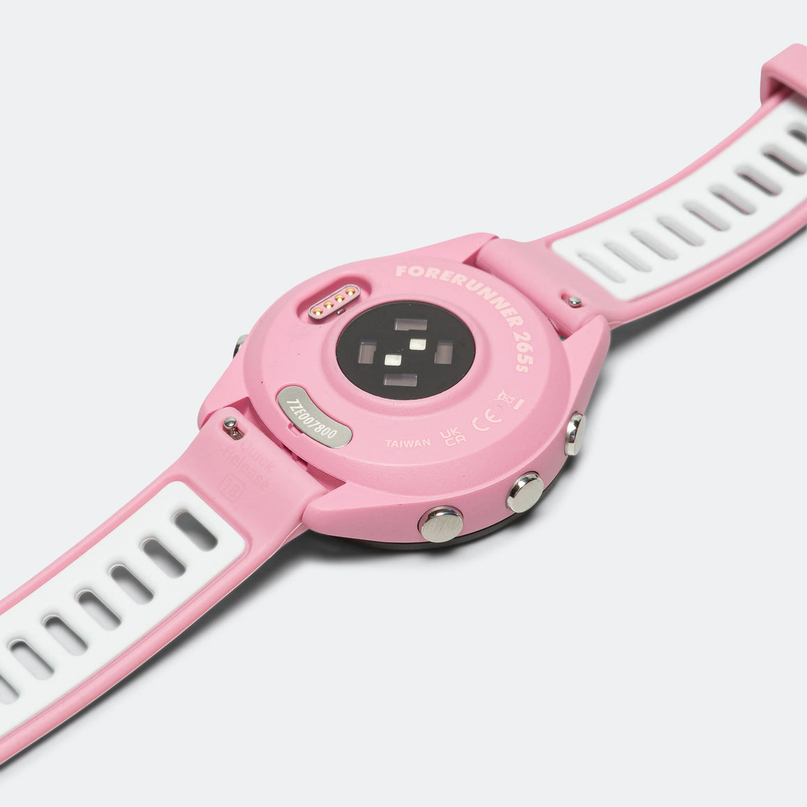 Garmin - Forerunner 265S - Black Bezel w/Light Pink Case & Light Pink/Powder Grey Silicone Band - Up There Athletics