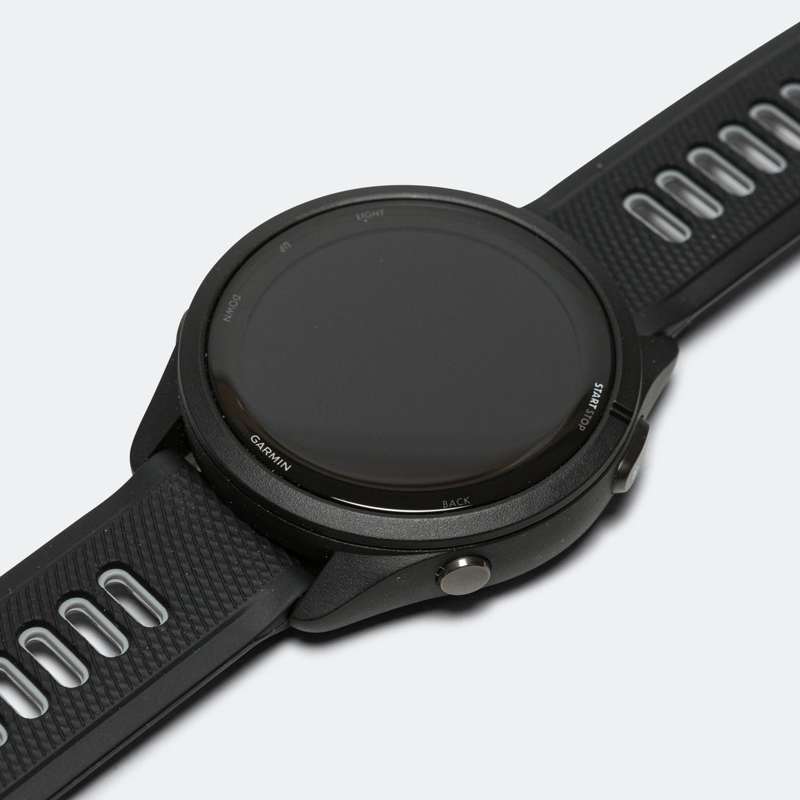 Garmin - Forerunner 265 - Black Bezel w/Black Case & Black/Powder Grey Silicone Band - Up There Athletics