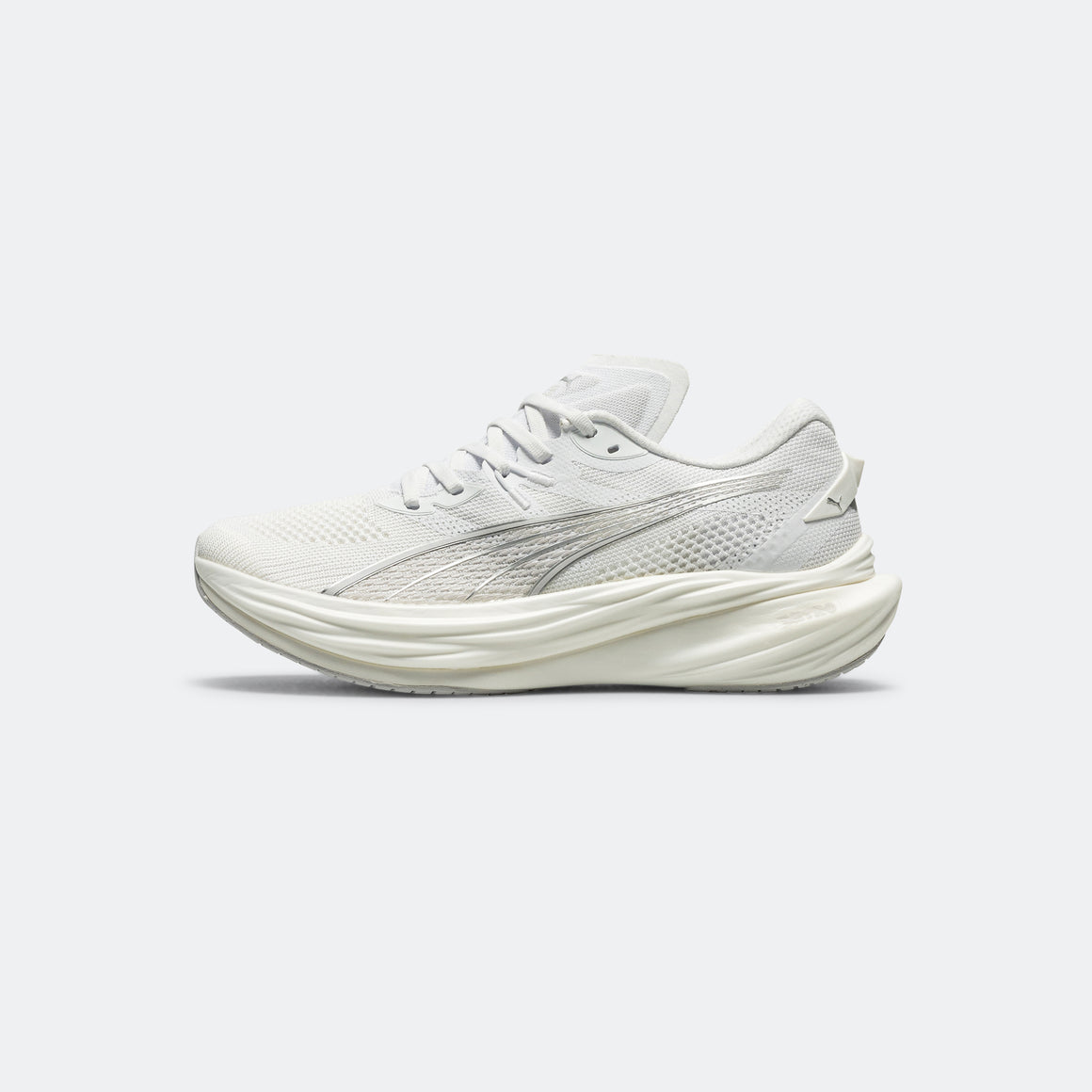 Puma - Womens Deviate NITRO 3 - White/Feather Grey-Puma Silver - Up There Athletics