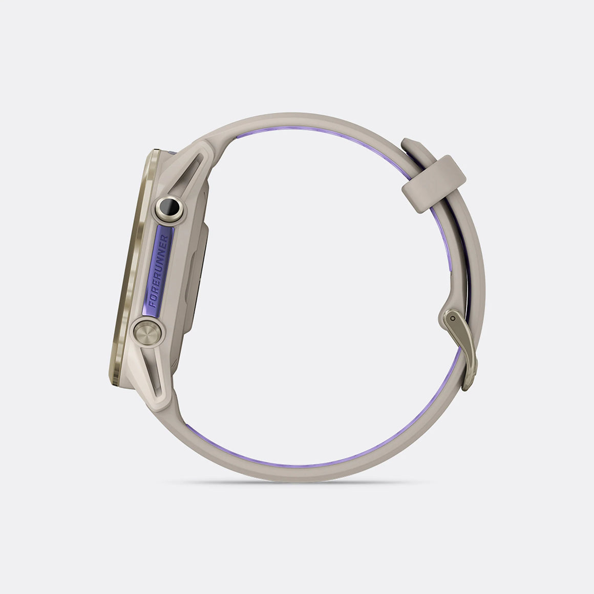 Garmin - Forerunner 970 - Soft Gold Titanium w/French Grey Case-Translucent Indigo Band - Up There Athletics