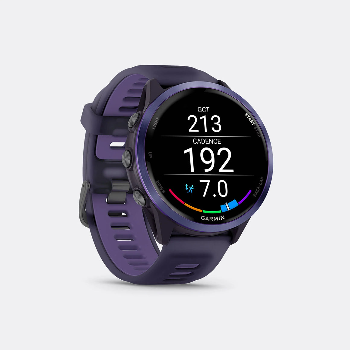 Garmin - Forerunner 570 - 47mm - Indigo Aluminum w/Translucent Imperial Purple-Indigo Band - Up There Athletics