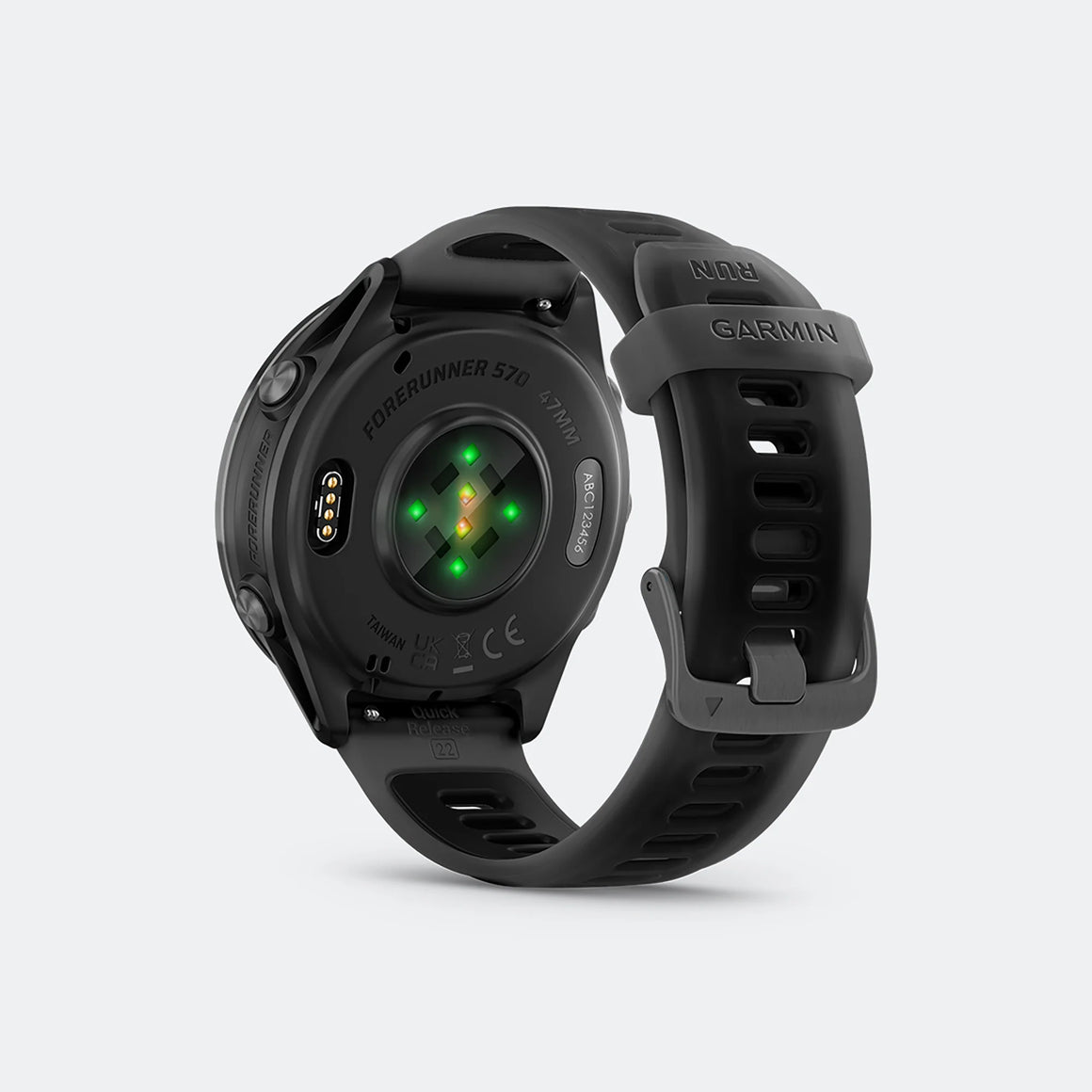 Garmin - Forerunner 570 - 47mm - Slate Grey Aluminum w/Translucent Black-Black Band - Up There Athletics