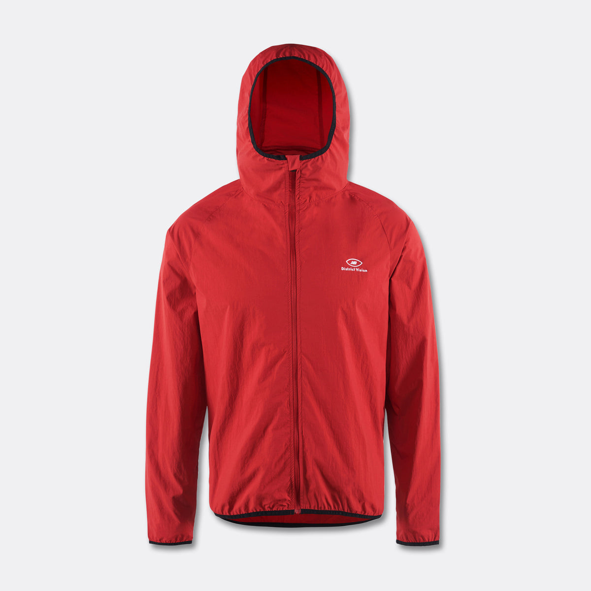 District Vision Mens DV + NB Hooded Wind Jacket - Goji Red