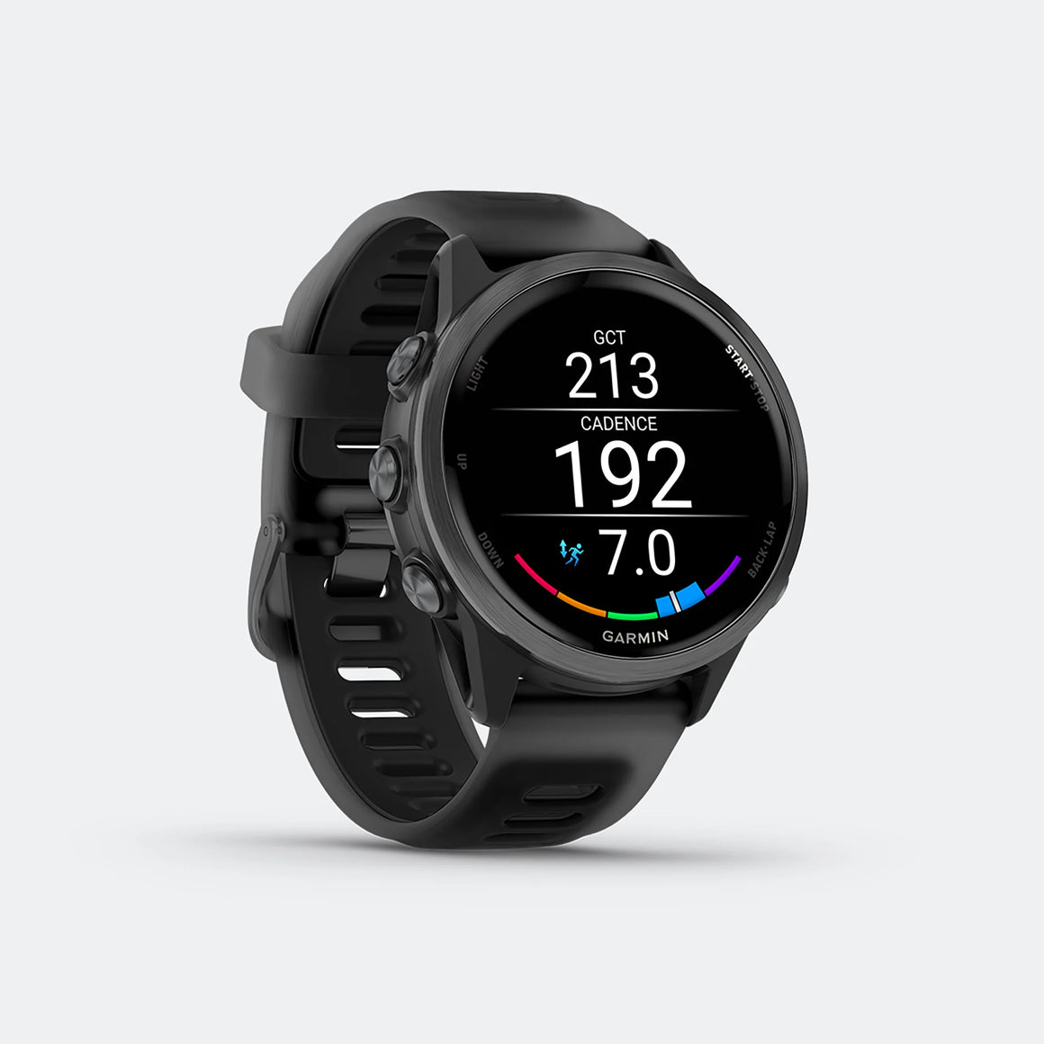 Garmin - Forerunner 570 - 42mm - Slate Grey Aluminum w/Translucent Black-Black Band - Up There Athletics