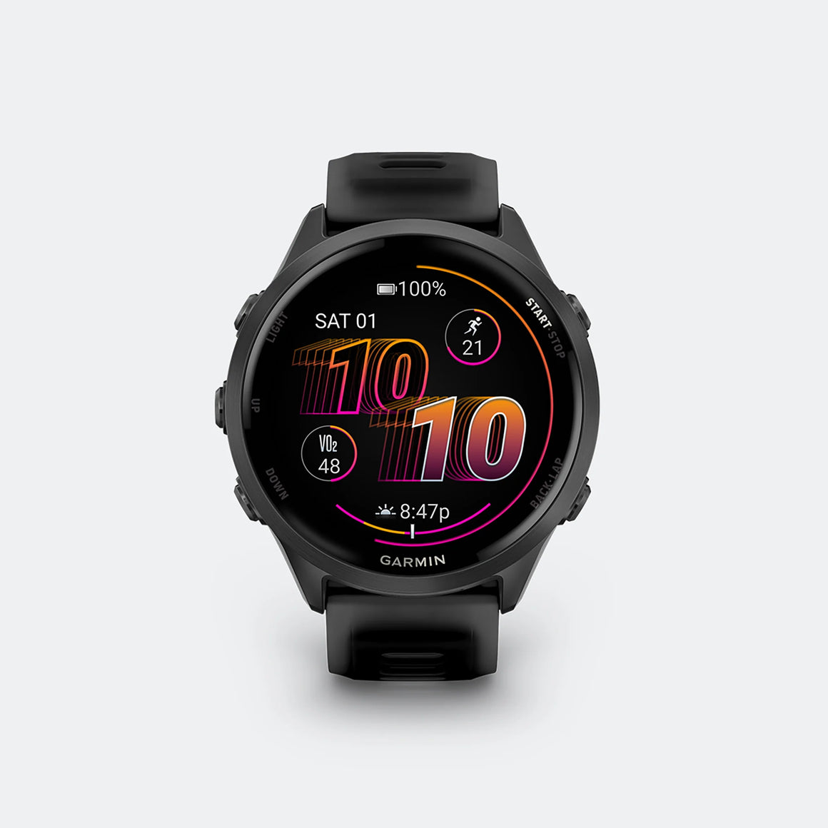 Garmin - Forerunner 570 - 47mm - Slate Grey Aluminum w/Translucent Black-Black Band - Up There Athletics