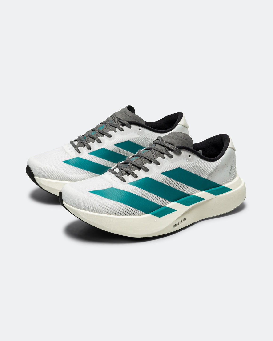 adidas - Mens Adizero Evo SL - Cloud White/Pure Teal-Grey Four - Up There Athletics