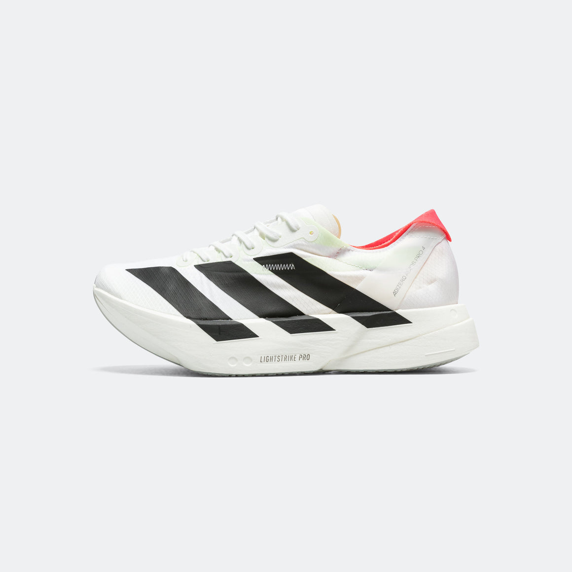adidas - Mens Adizero Adios Pro 4 - Cloud White/Core Black-Silver Metallic - Up There Athletics