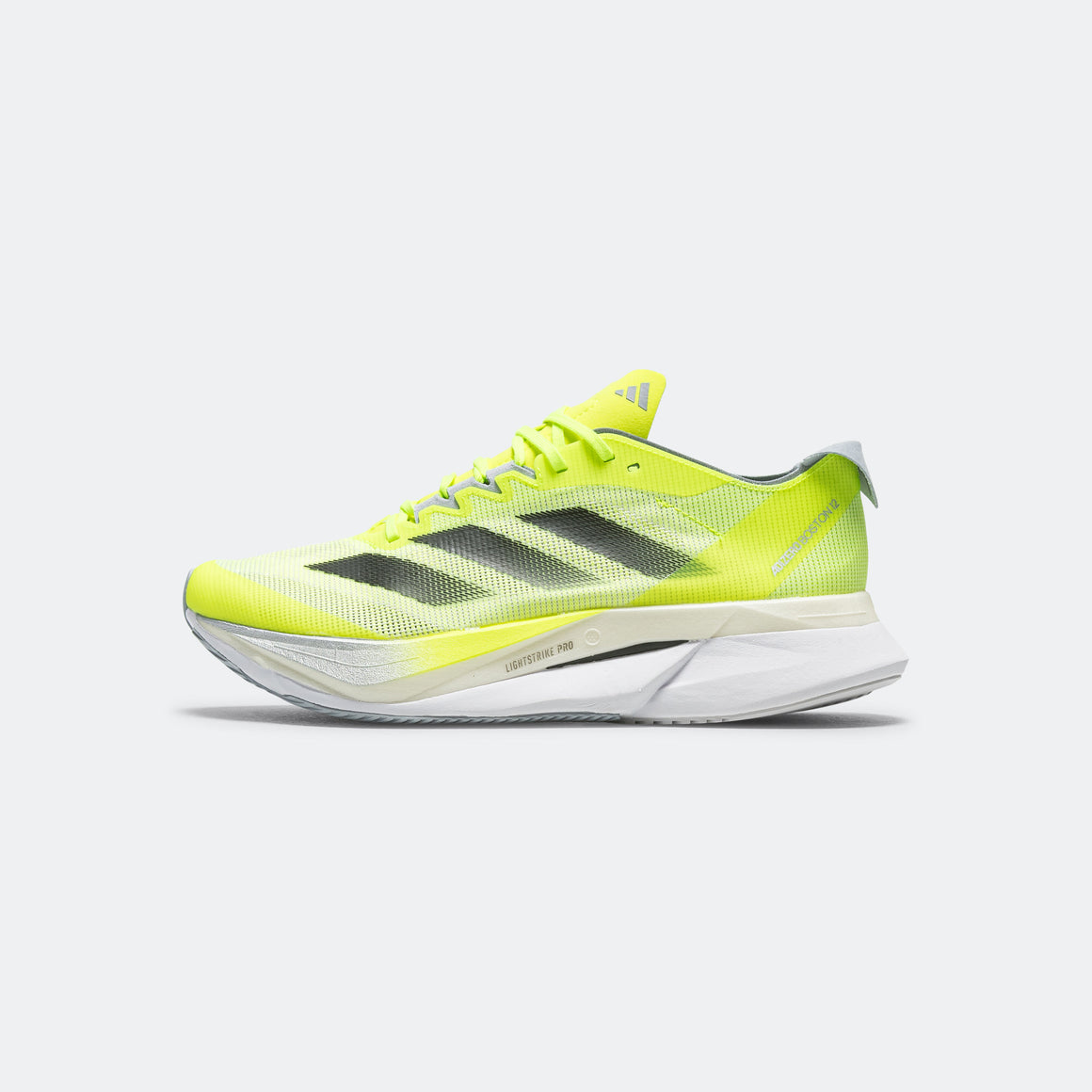 adidas - Mens Adizero Boston 12 - Lucid Lemon/Core Black-Silver Metallic - Up There Athletics