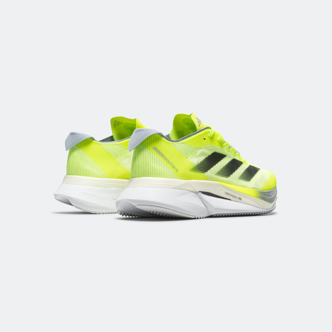 adidas - Mens Adizero Boston 12 - Lucid Lemon/Core Black-Silver Metallic - Up There Athletics