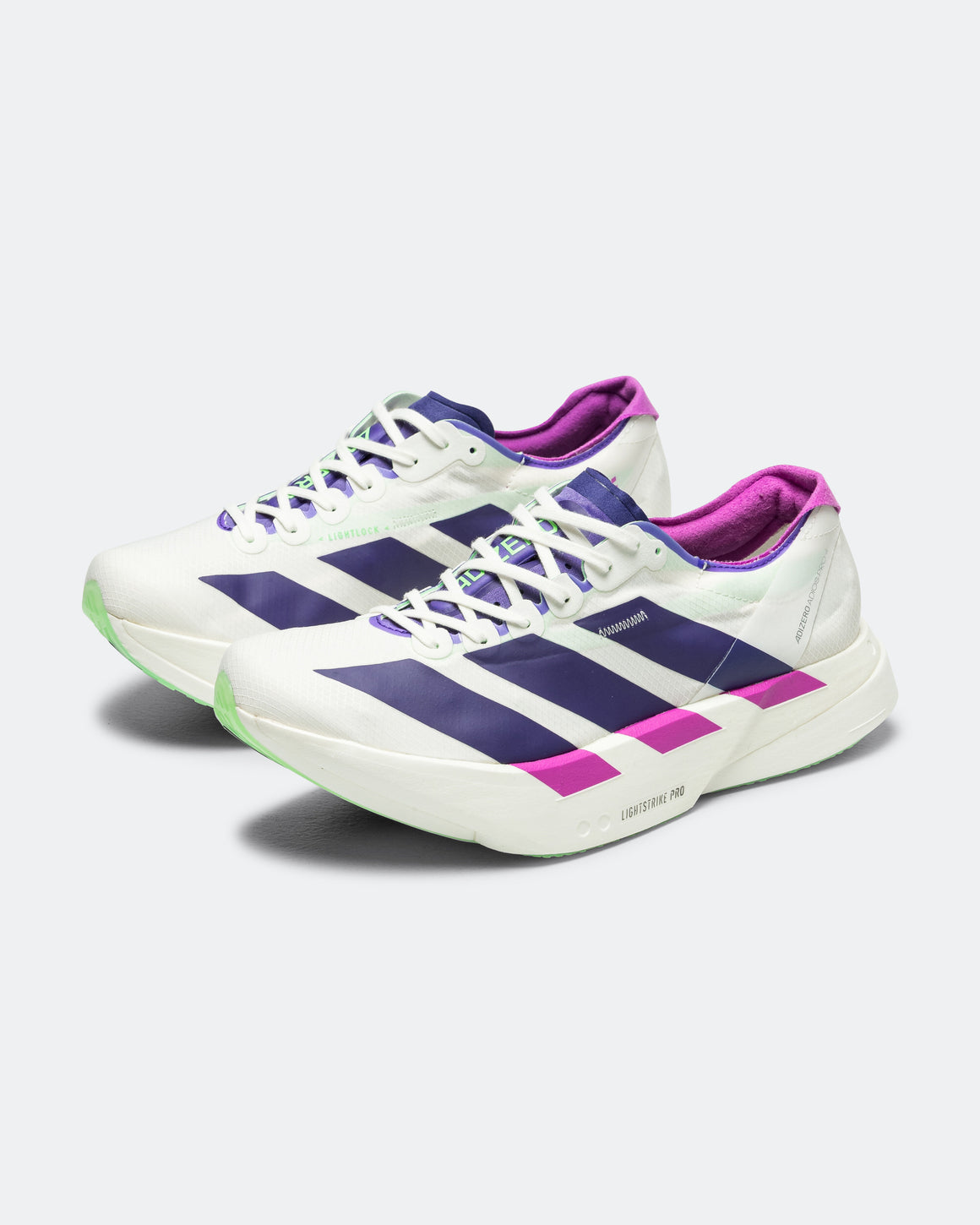 adidas - Mens Adizero Adios Pro 4 - Core White/Collegiate Purple-Lime Burst - Up There Athletics