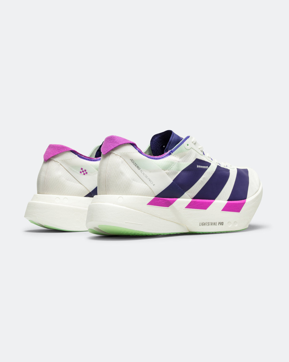 adidas - Mens Adizero Adios Pro 4 - Core White/Collegiate Purple-Lime Burst - Up There Athletics