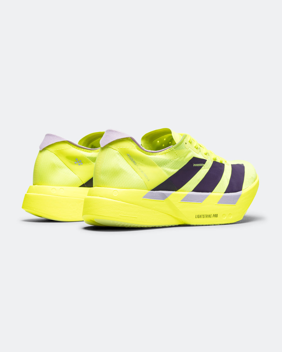 adidas - Womens Adizero Adios Pro 4 - Solar Yellow/Aurora Plum