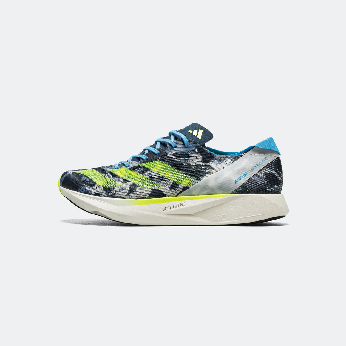 adidas - Womens Takumi Sen 10 - Crystal White/Lucid Lemon-Blue Burst - Up There Athletics
