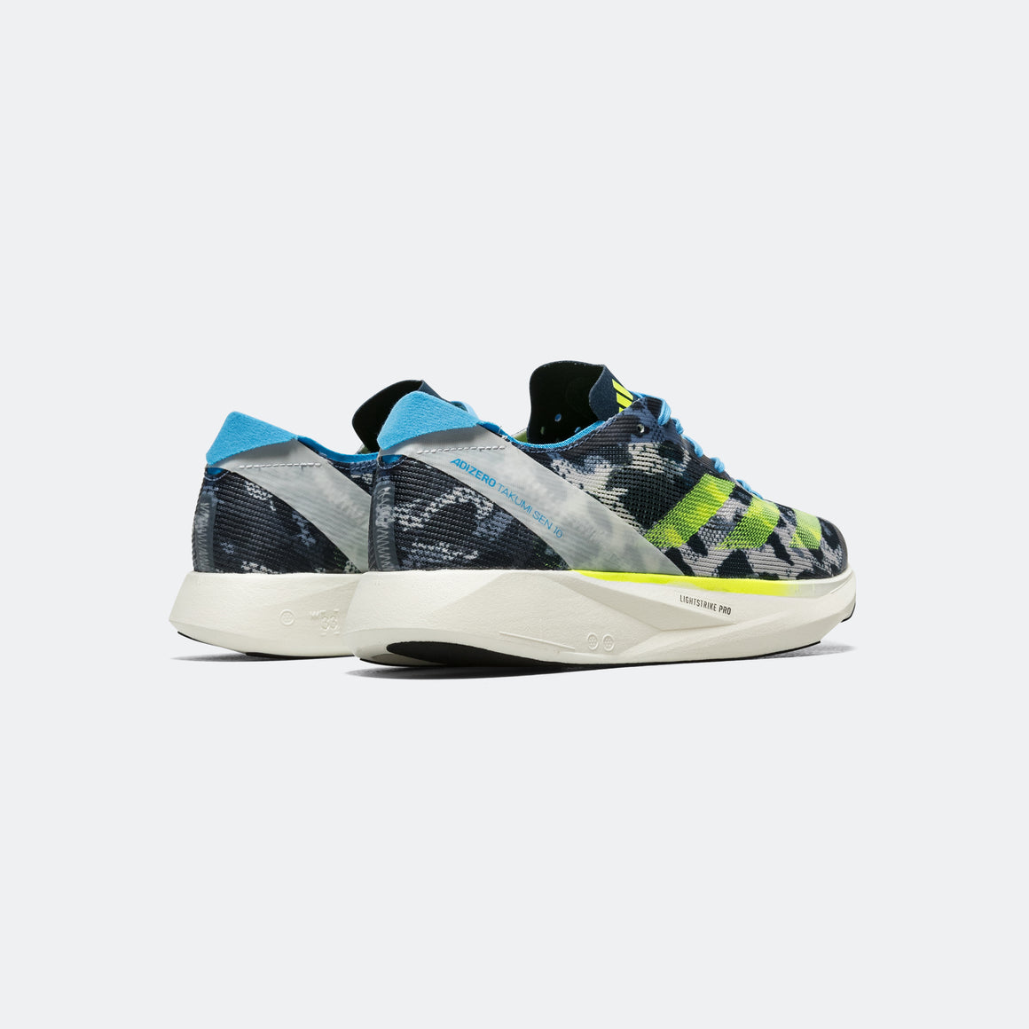 adidas - Womens Takumi Sen 10 - Crystal White/Lucid Lemon-Blue Burst - Up There Athletics