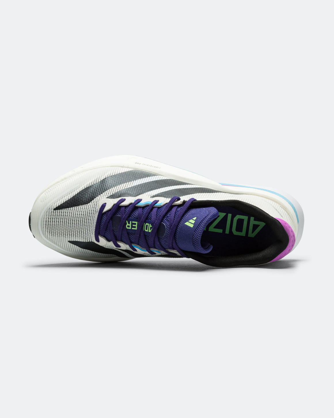 adidas - Mens Adizero Boston 13 - Core White/Core Black-Lime Burst - Up There Athletics