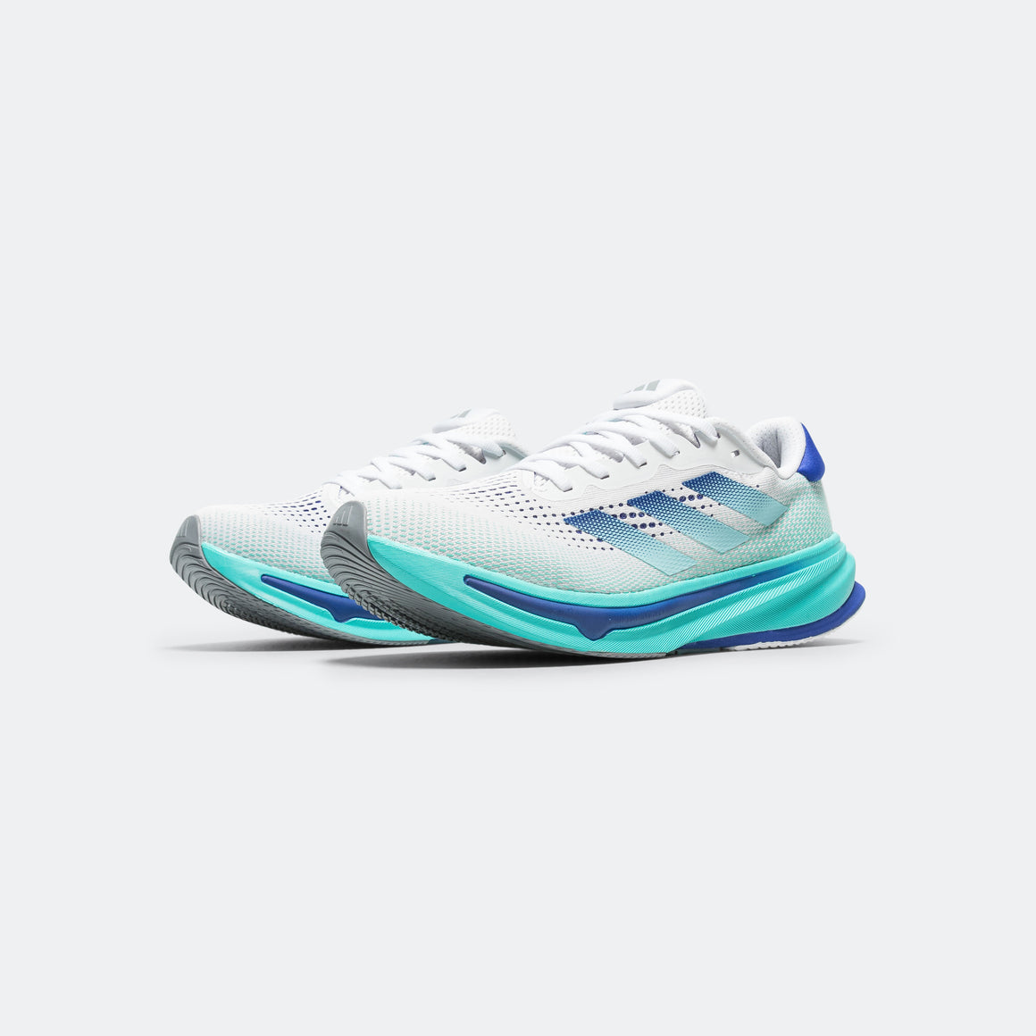 adidas - Mens Supernova Rise - Footwear White/Cobalt Blue-Flash Aqua - Up There Athletics