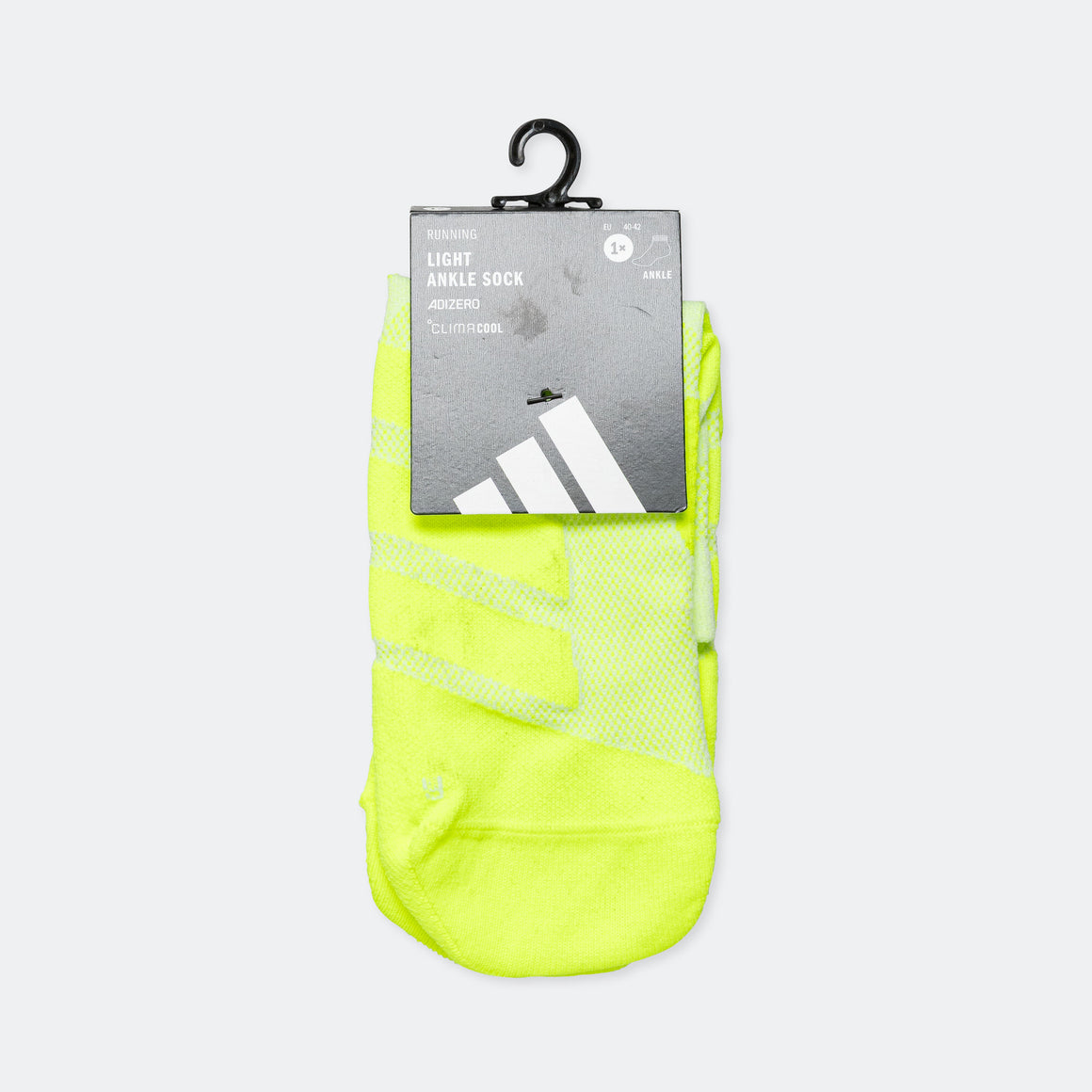 adidas - RunxAdizero Socks - White/Lucid Lemon - Up There Athletics
