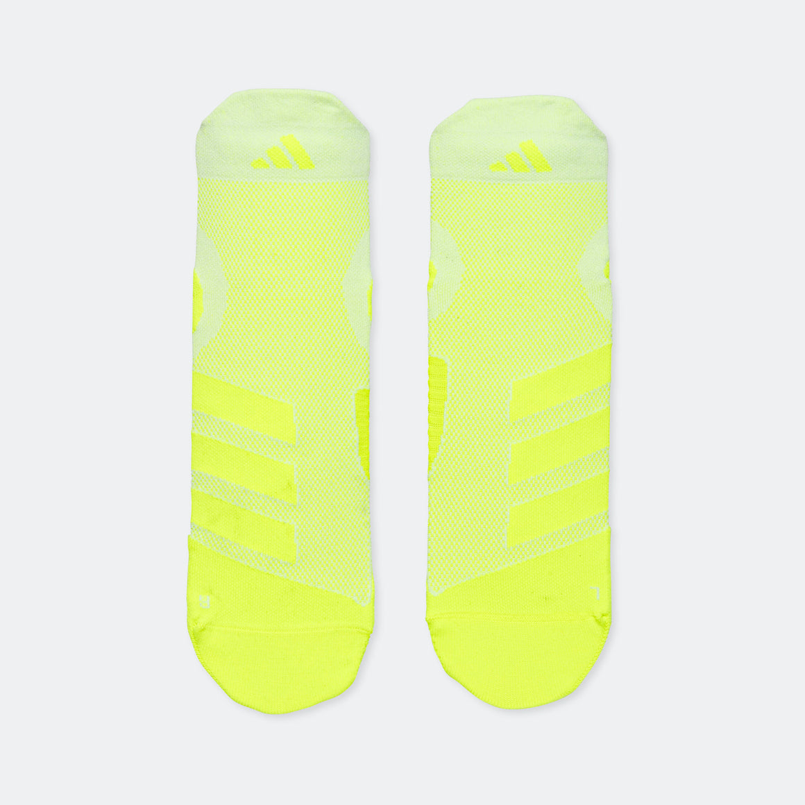 adidas - RunxAdizero Socks - White/Lucid Lemon - Up There Athletics