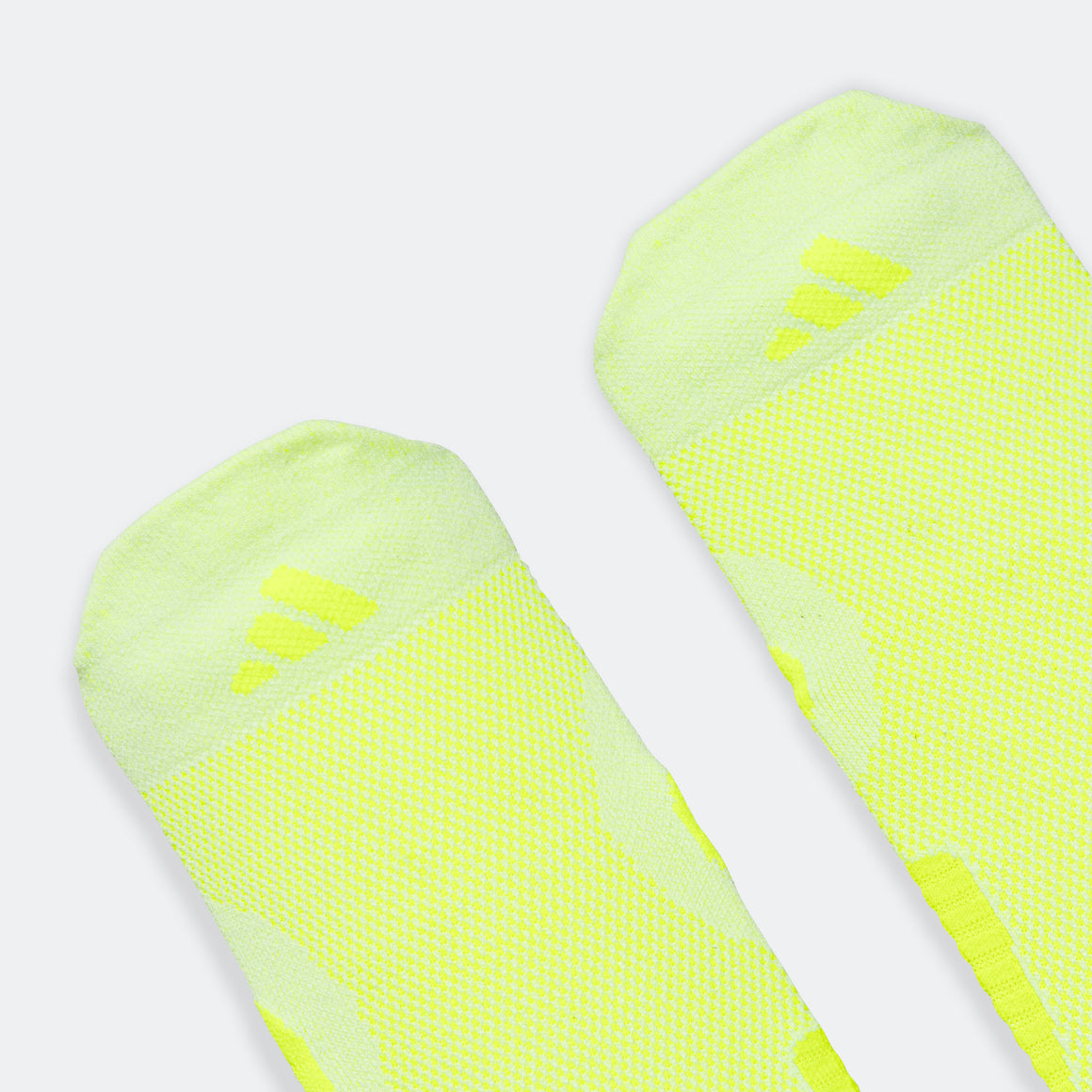 adidas - RunxAdizero Socks - White/Lucid Lemon - Up There Athletics