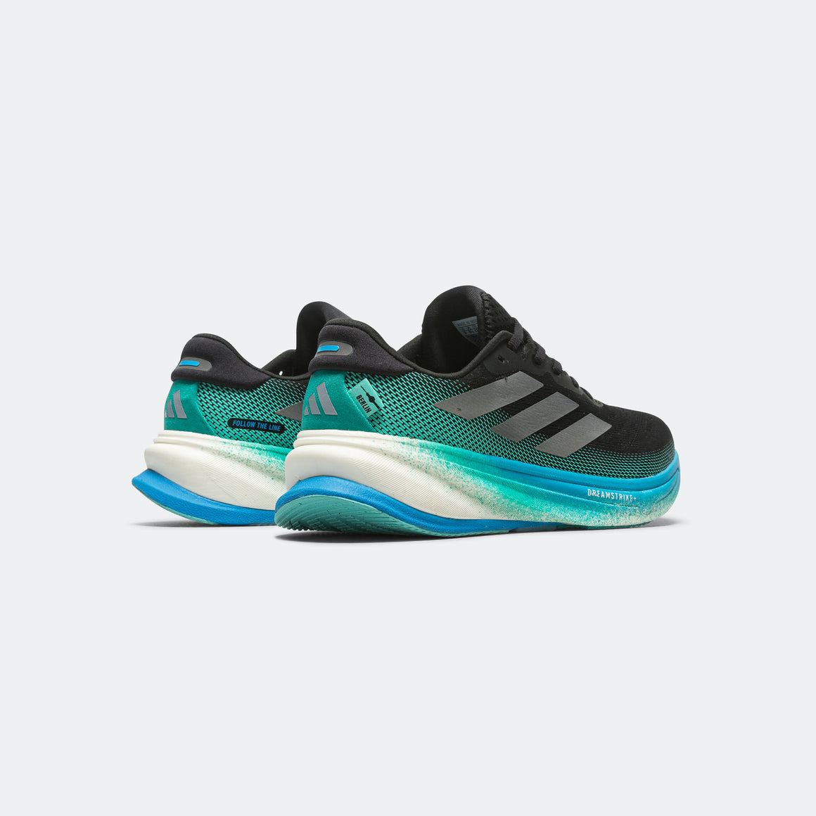 adidas - Mens Supernova Rise 2 - Core Black/Iron Metallic-Glory Green - Up There Athletics