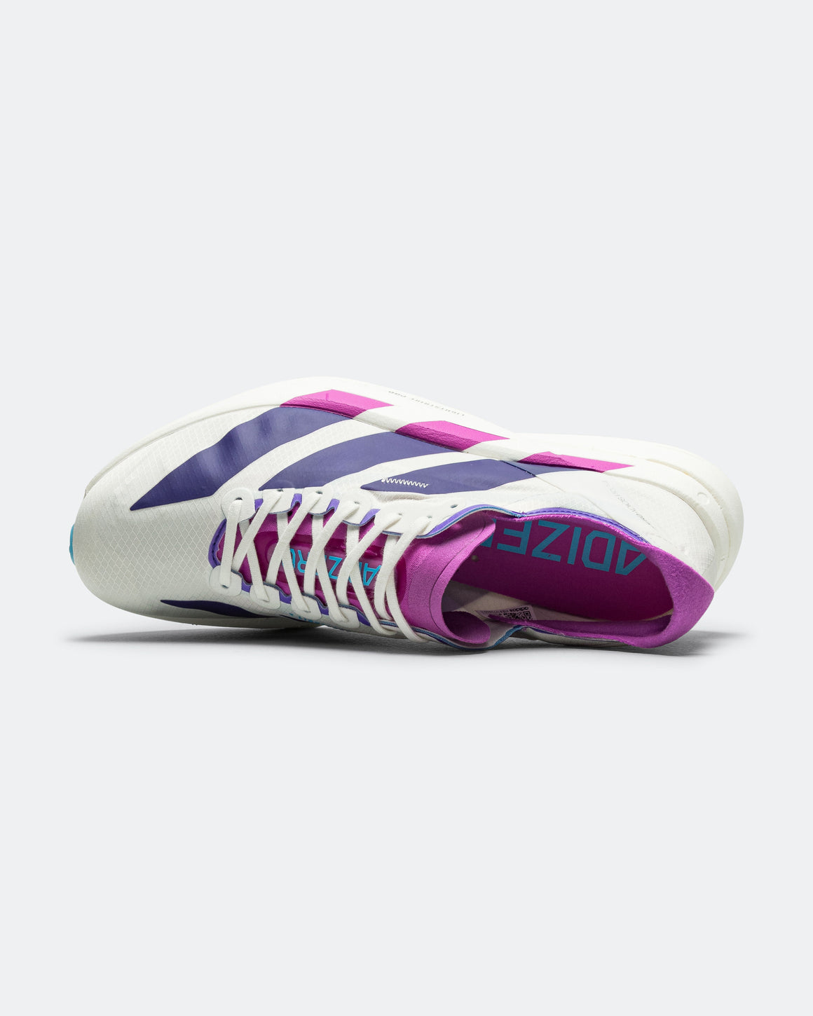 adidas - Womens Adizero Adios Pro 4 - Core White/Collegiate Purple-Semi Blue Burst - Up There Athletics