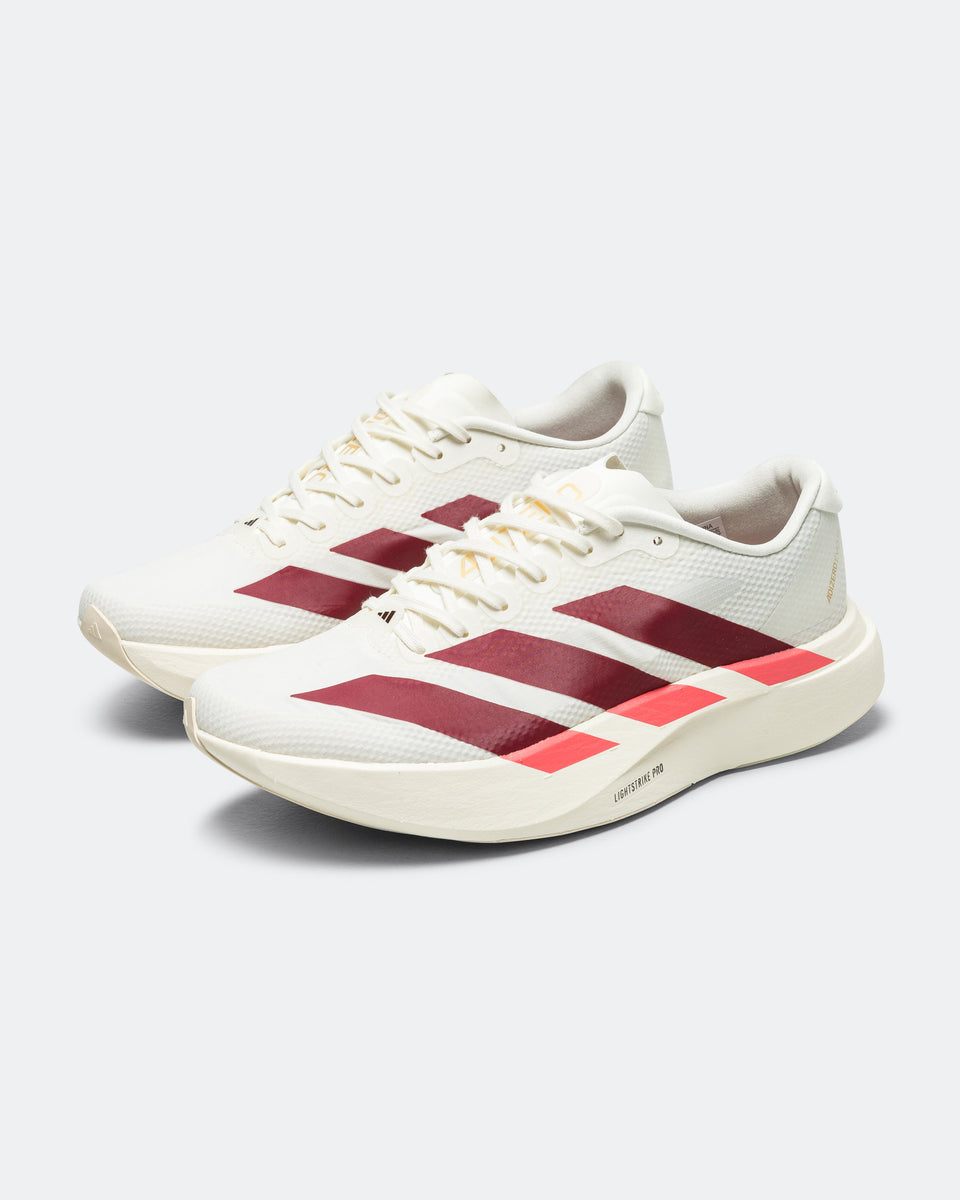 adidas - Womens Adizero Evo SL Woven - Off White/Shadow Red-Preloved S