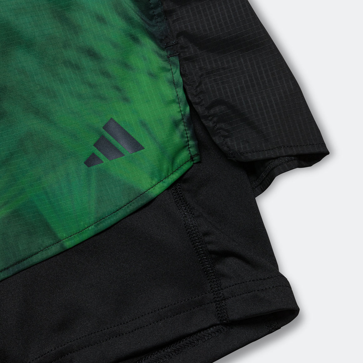 adidas - Womens Berlin 2-in-1 Short - Black/Vivid Green - Up There Athletics