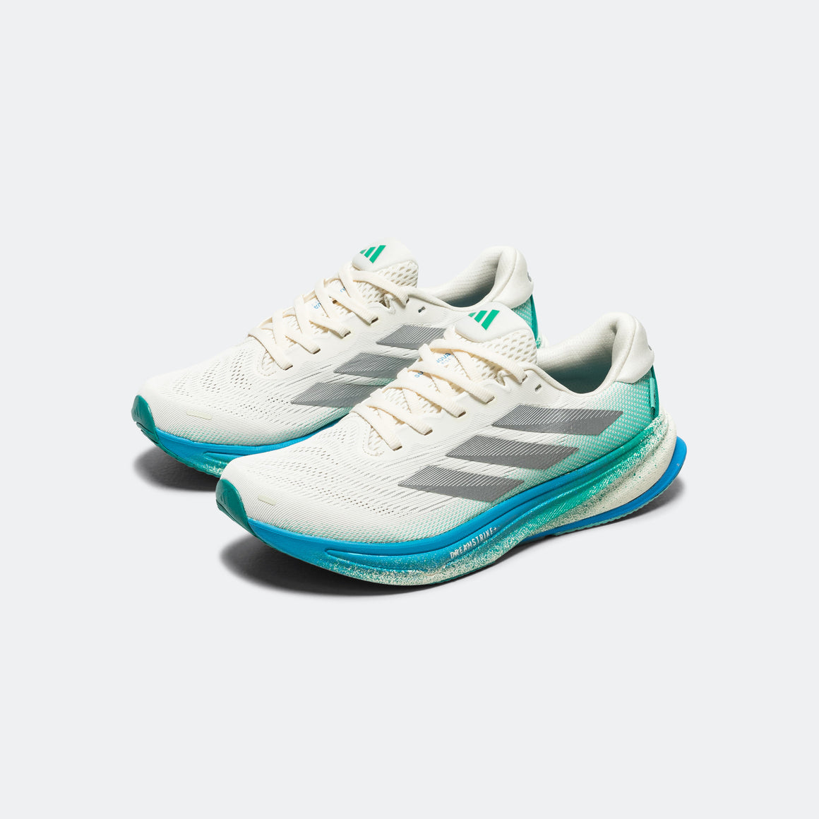 adidas - Womens Supernova Rise 2 - Chalk White/Silver Metallic-Glory Green - Up There Athletics