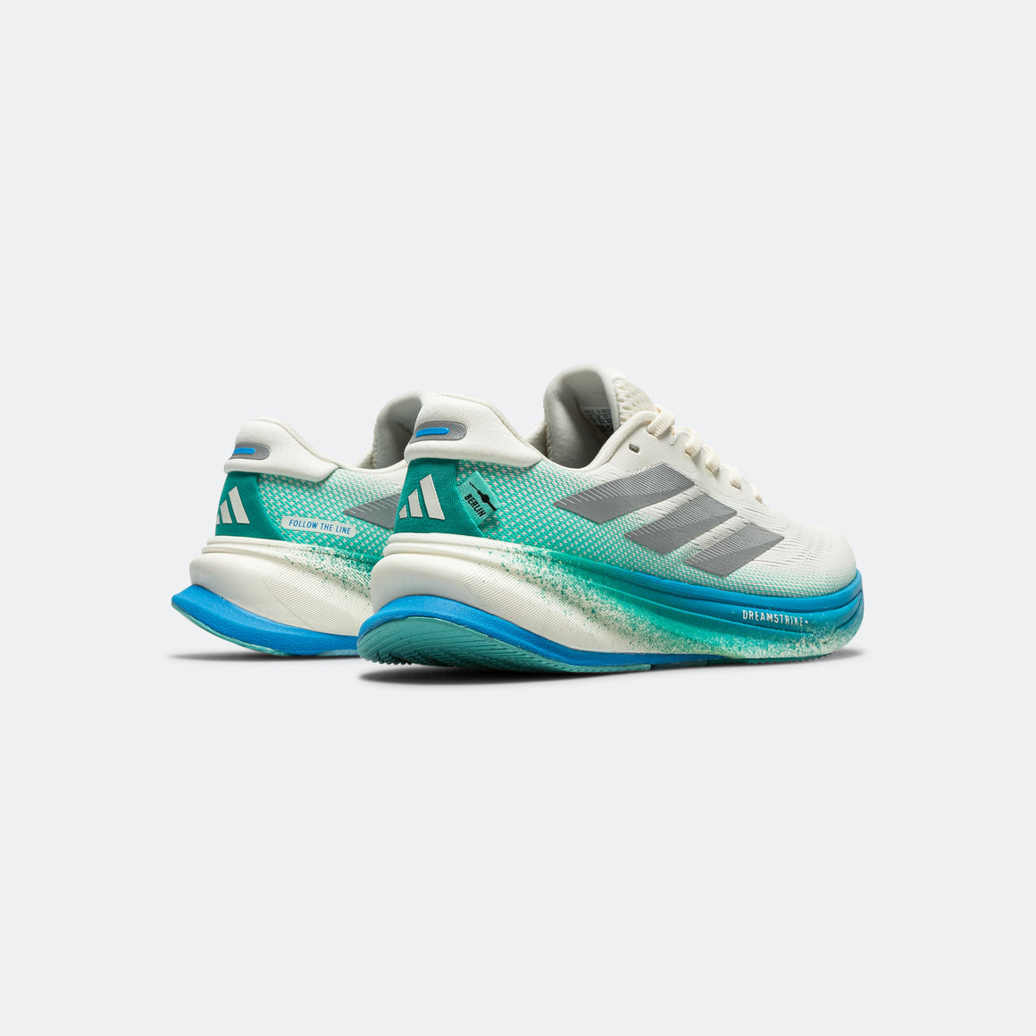 adidas - Womens Supernova Rise 2 - Chalk White/Silver Metallic-Glory Green - Up There Athletics