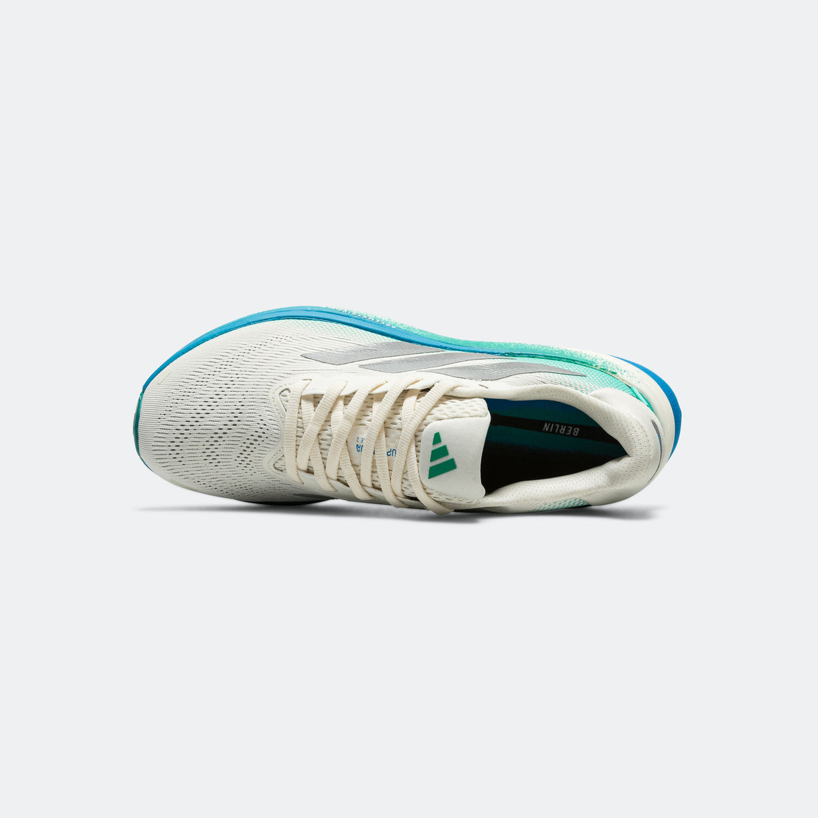 adidas - Womens Supernova Rise 2 - Chalk White/Silver Metallic-Glory Green - Up There Athletics