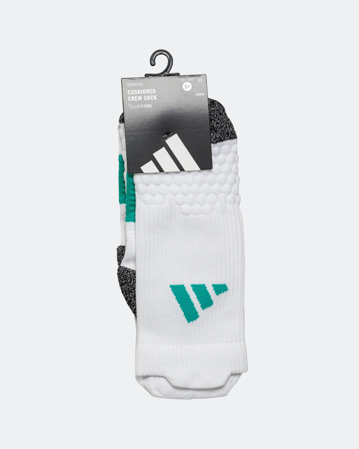 adidas - RunxBoost Socks 1 Pair - White/Pure Teal - Up There Athletics