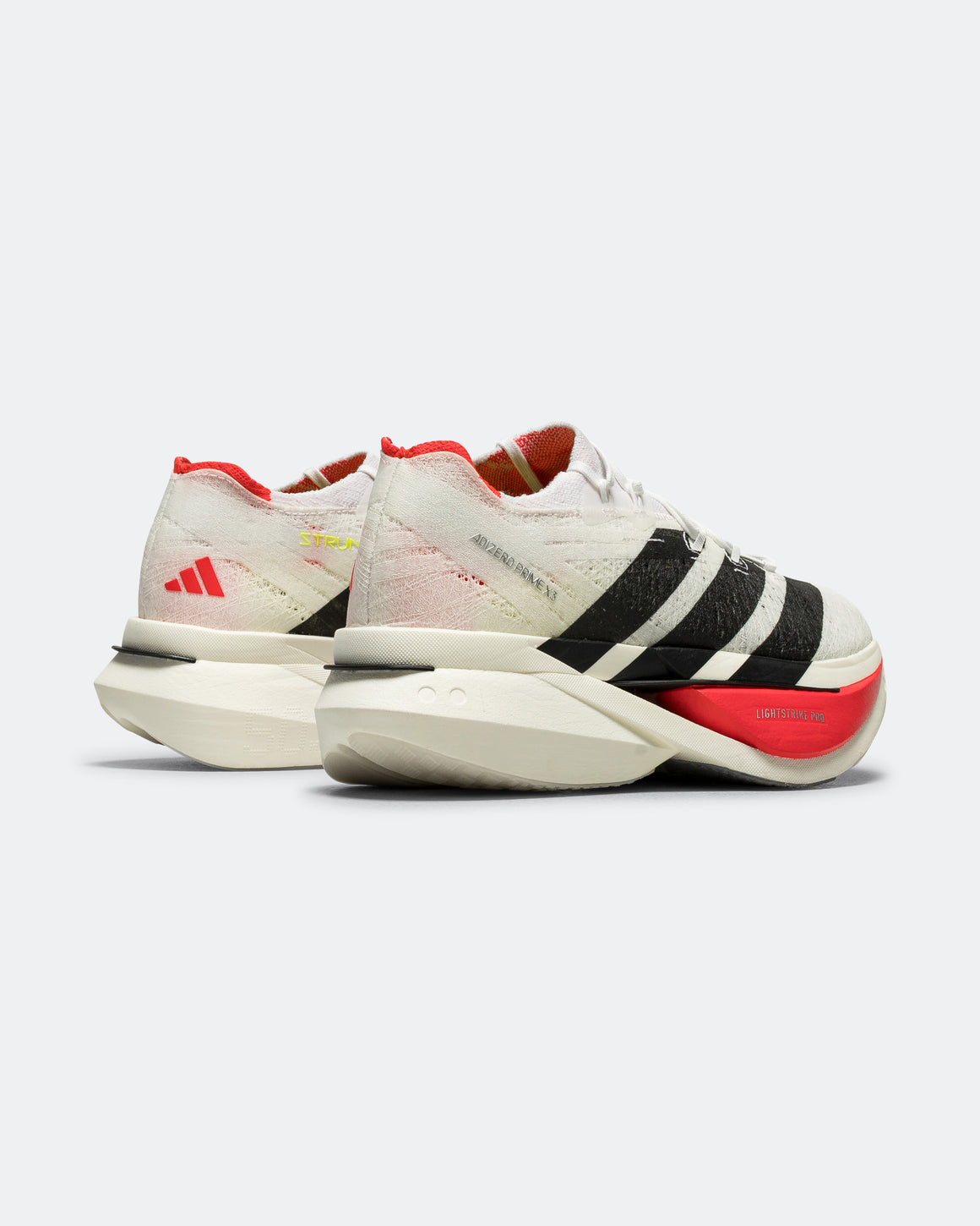 adidas - Unisex Adizero Prime X3 Strung - Cloud White/Core Black-Lucid Red - Up There Athletics