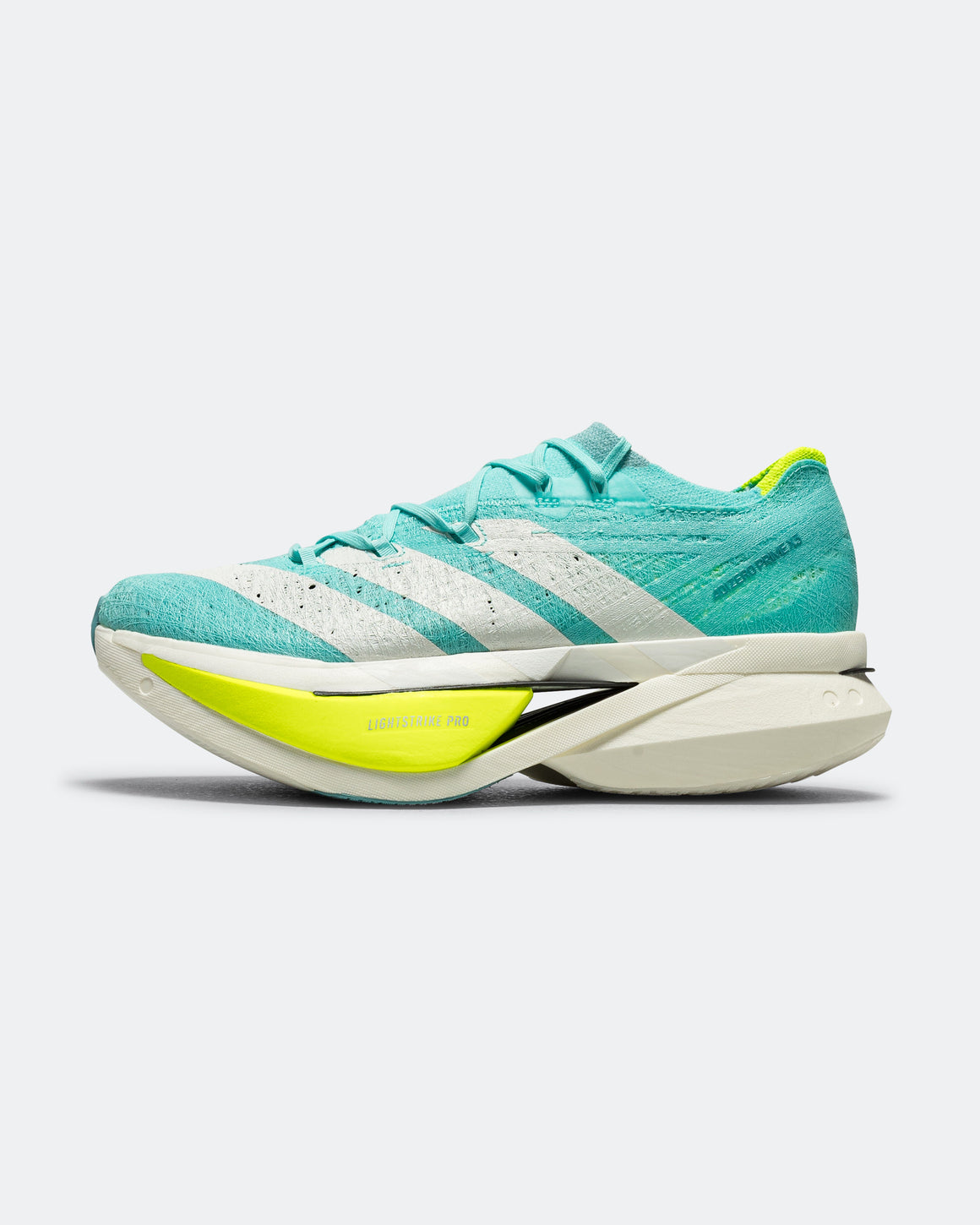 adidas - Unisex Adizero Prime X3 Strung - Flash Aqua/Zero Metalic-Lucid Lemon - Up There Athletics