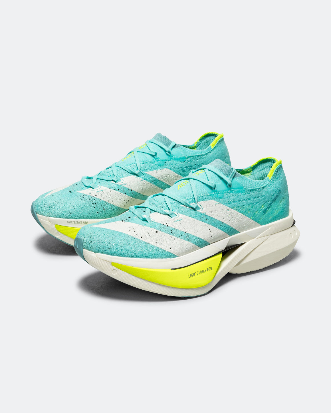 adidas - Unisex Adizero Prime X3 Strung - Flash Aqua/Zero Metalic-Lucid Lemon - Up There Athletics