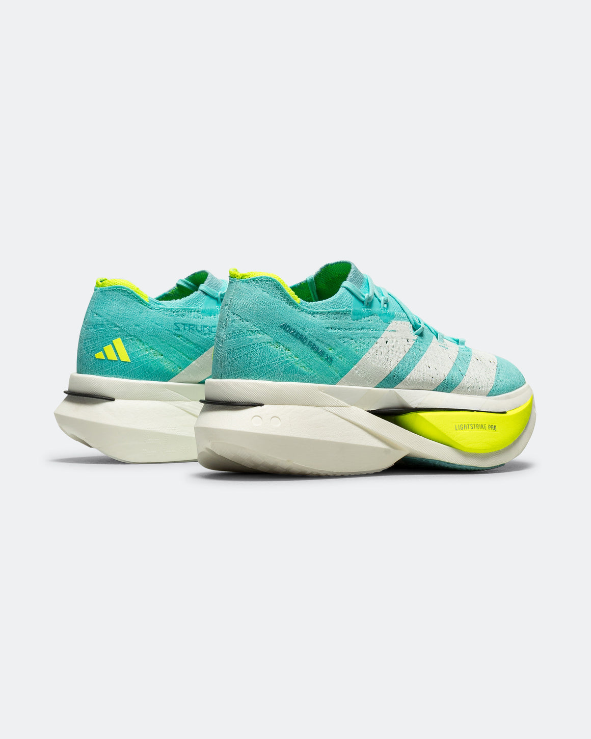 adidas - Unisex Adizero Prime X3 Strung - Flash Aqua/Zero Metalic-Lucid Lemon - Up There Athletics