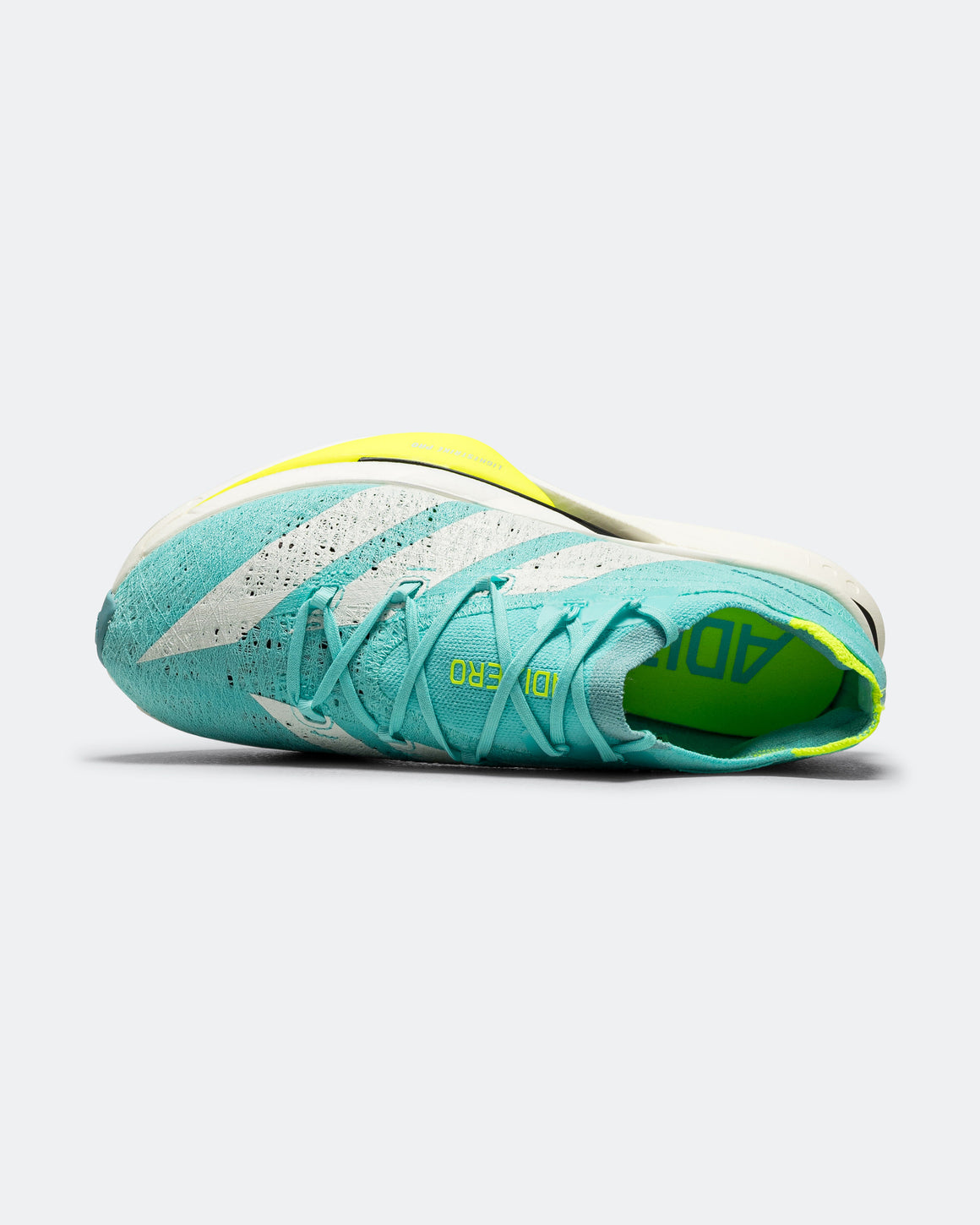 adidas - Unisex Adizero Prime X3 Strung - Flash Aqua/Zero Metalic-Lucid Lemon - Up There Athletics