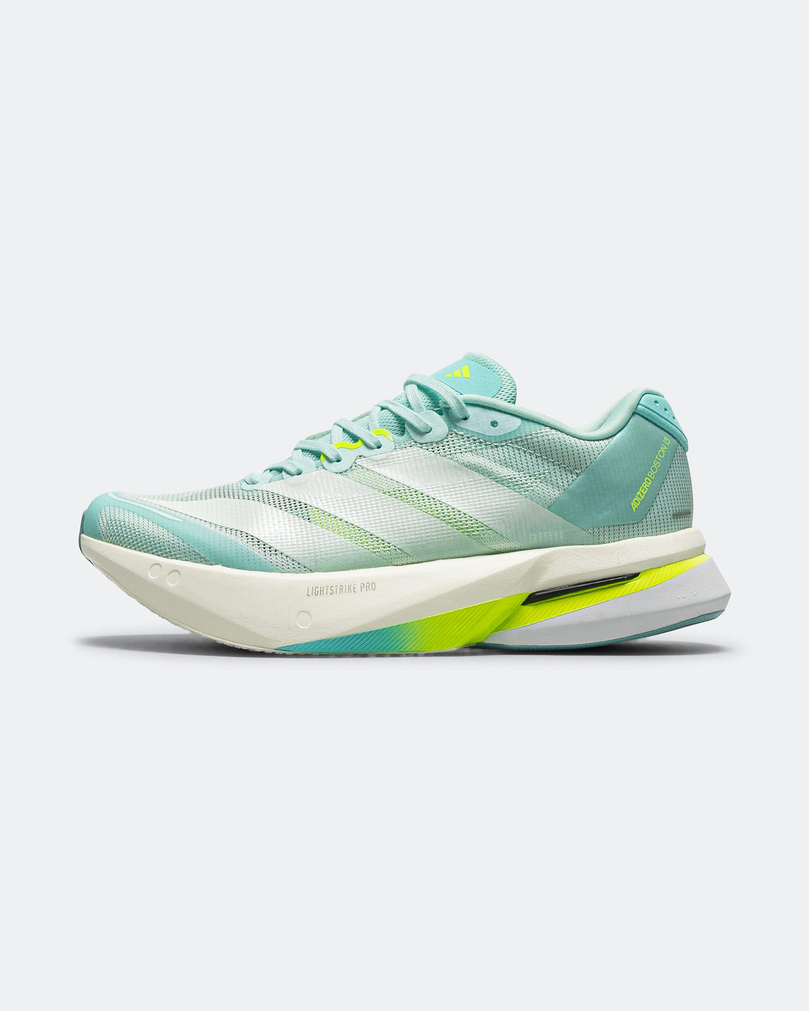 adidas - Womens Adizero Boston 13 - Semi Flash Aqua/Zero Metallic-Lucid Lemon - Up There Athletics