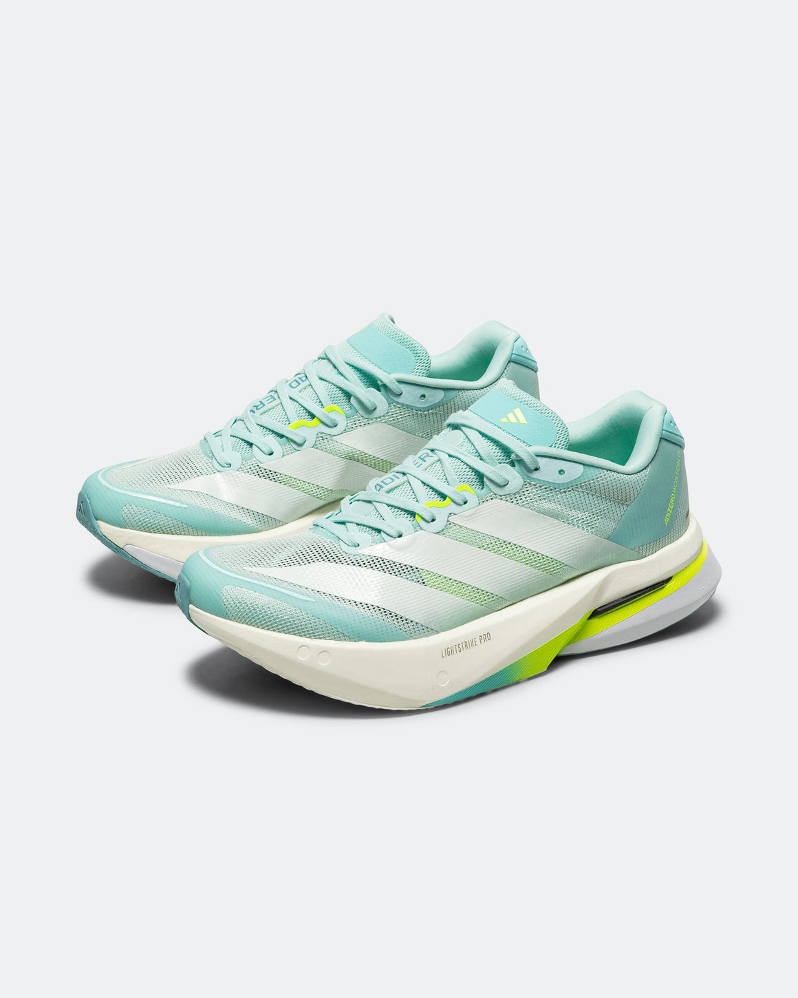 adidas - Womens Adizero Boston 13 - Semi Flash Aqua/Zero Metallic-Lucid Lemon - Up There Athletics