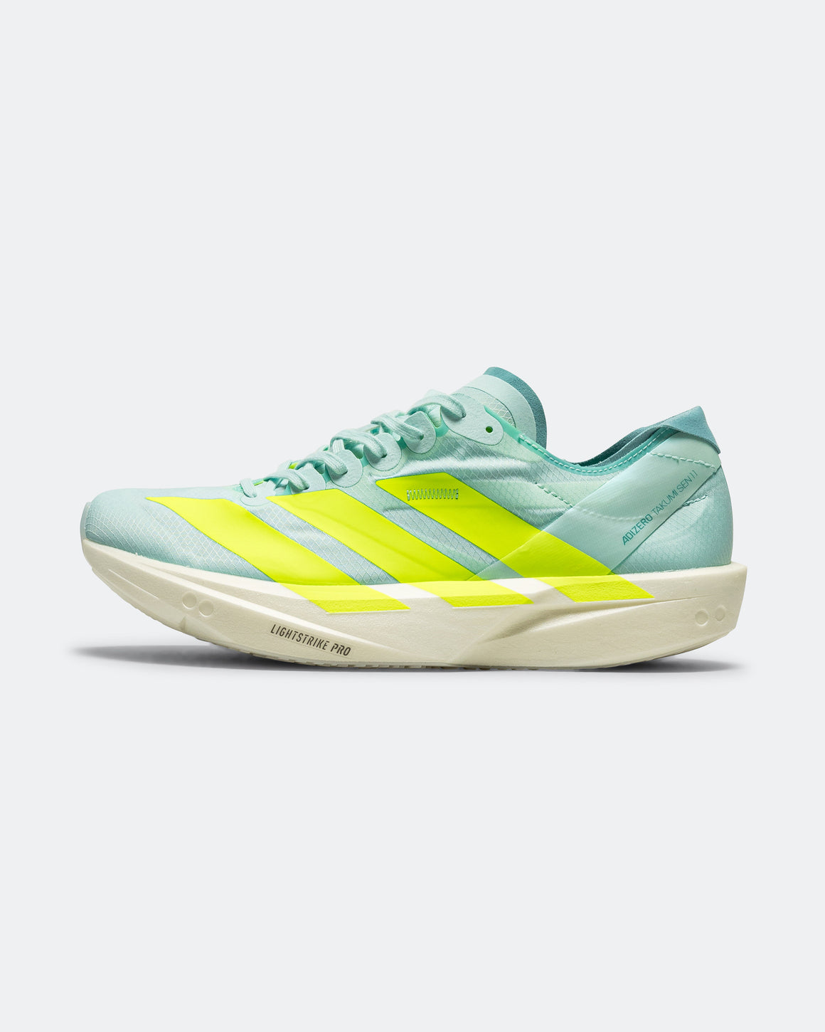 adidas - Womens Adizero Takumi Sen 11 - Semi Flash Aqua/Lucid Lemon/Flash Aqua - Up There Athletics