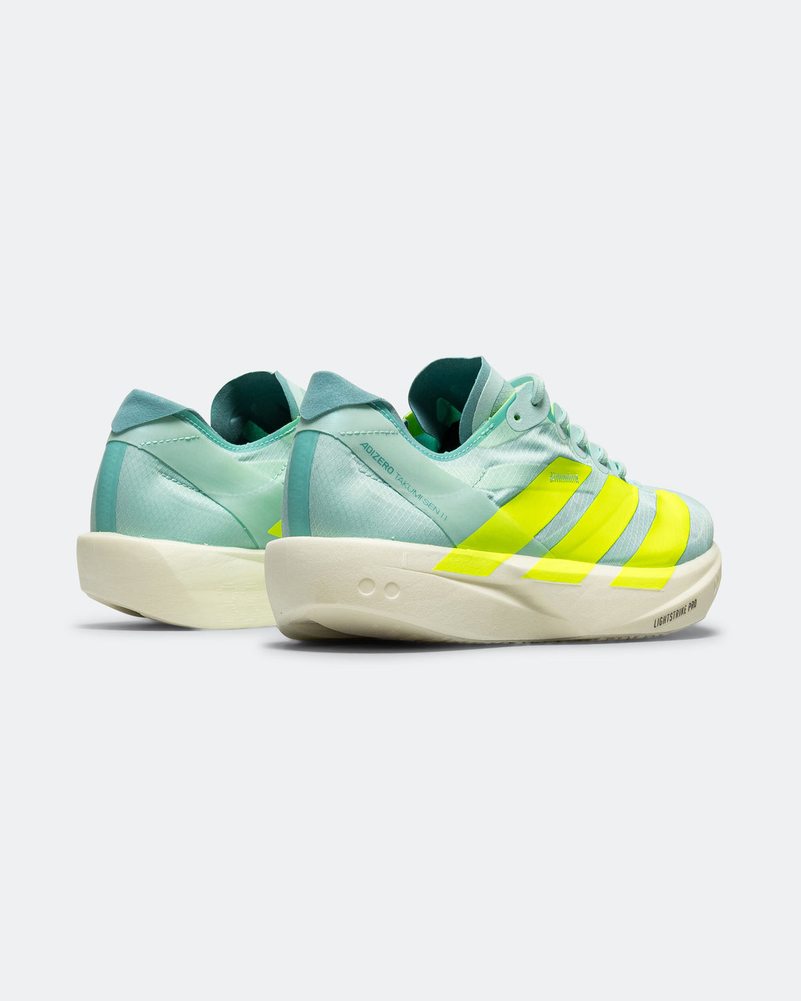 adidas - Womens Adizero Takumi Sen 11 - Semi Flash Aqua/Lucid Lemon/Flash Aqua - Up There Athletics