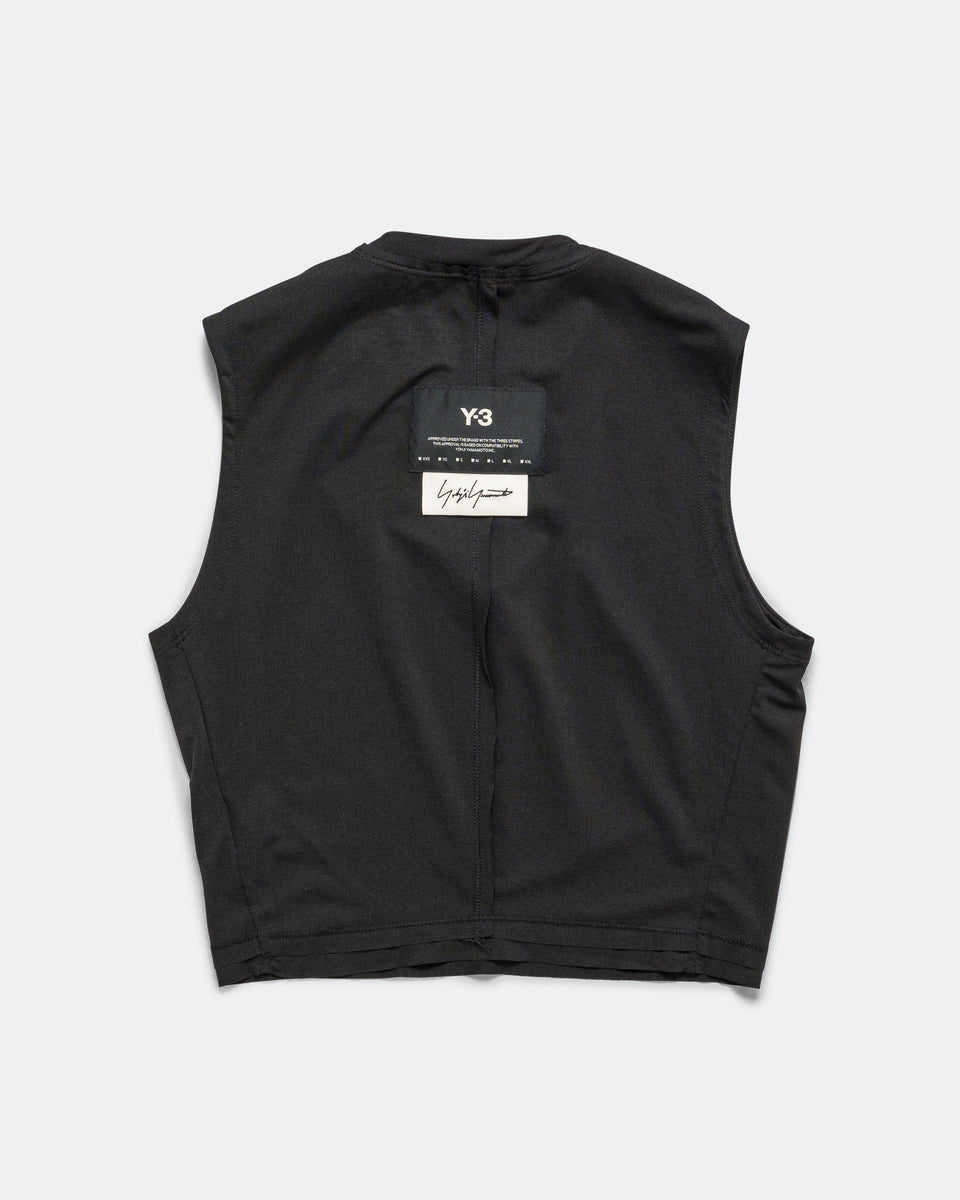 adidas - Womens Y-3 Running Cropped Tank Top - Black | Up There