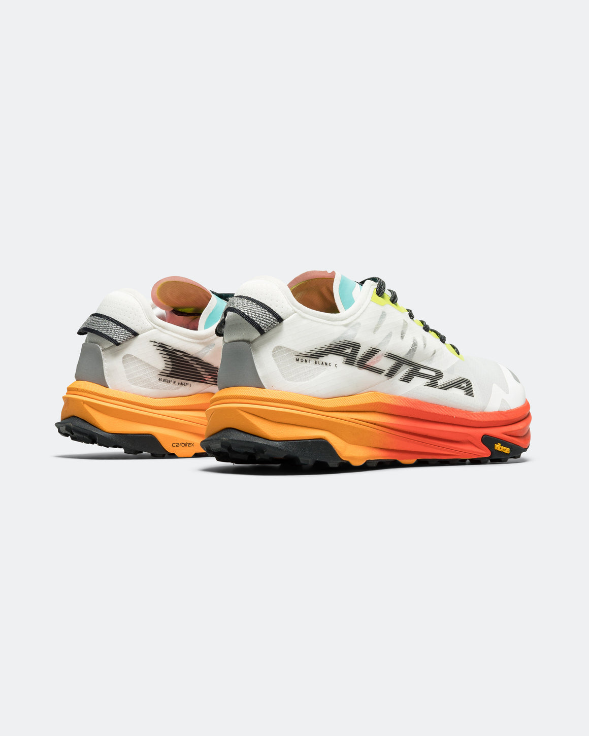 Altra - Mens Mont Blanc Carbon - White/Orange - Up There Athletics