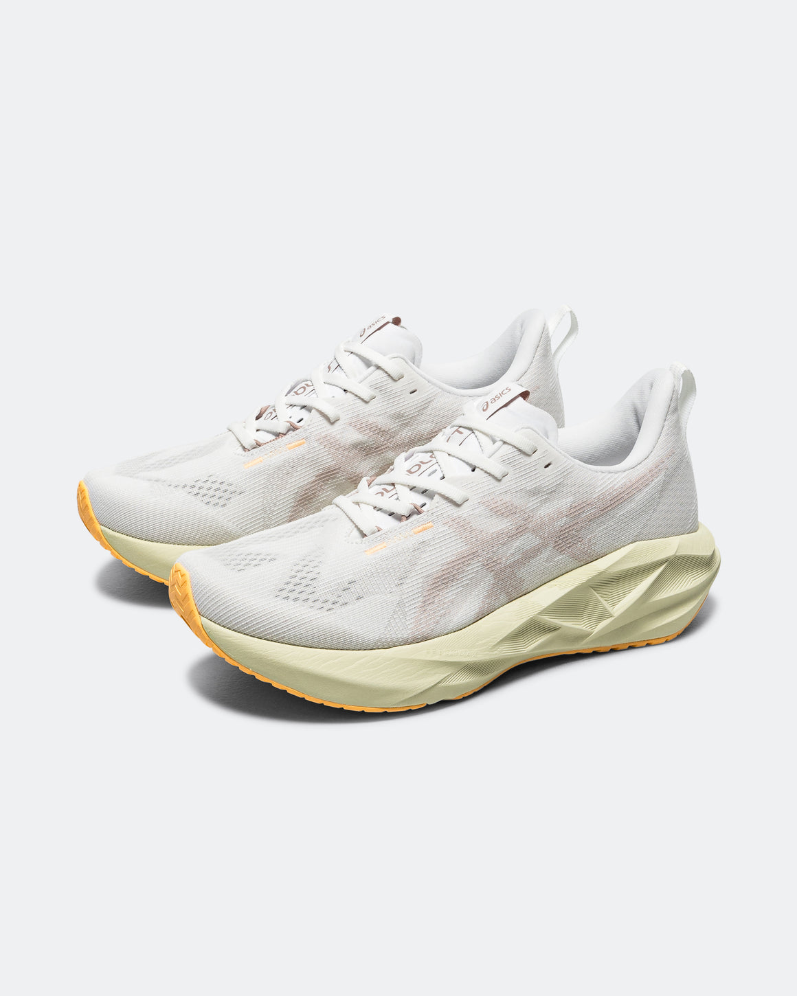 Asics - Mens Novablast 5 - White/Fawn - Up There Athletics