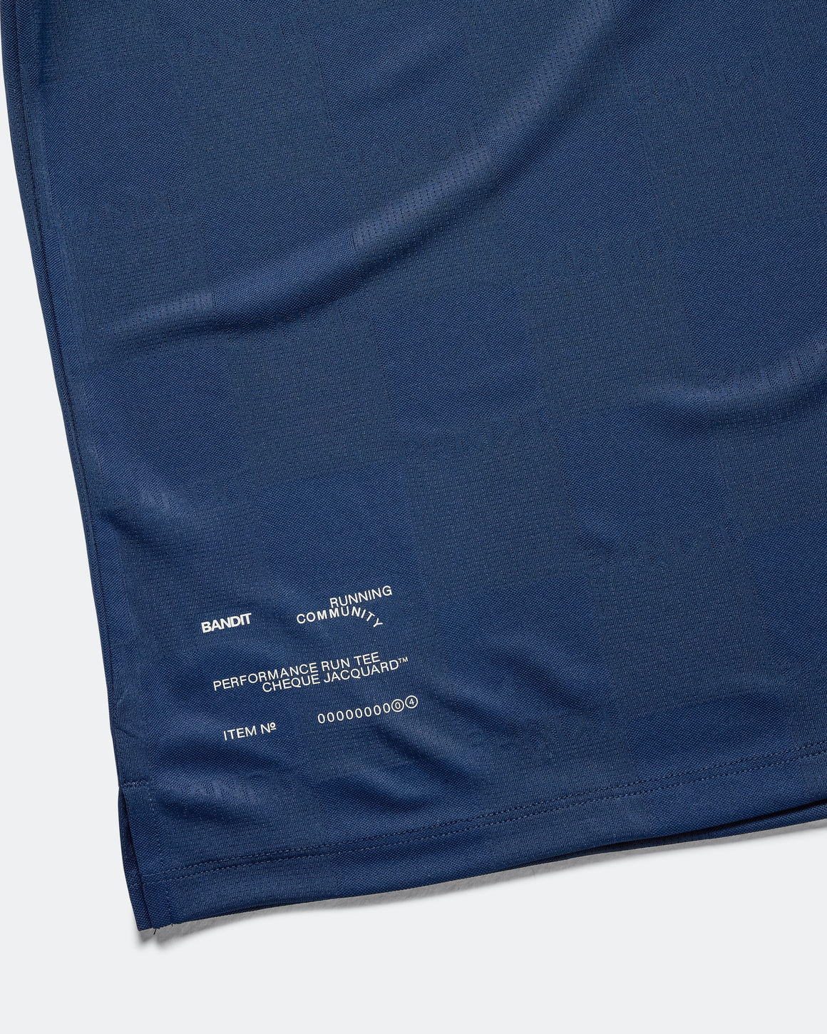 Bandit Running - Bandit Cheque Jacquard Short Sleeve Tee - NY Navy - Up There Athletics