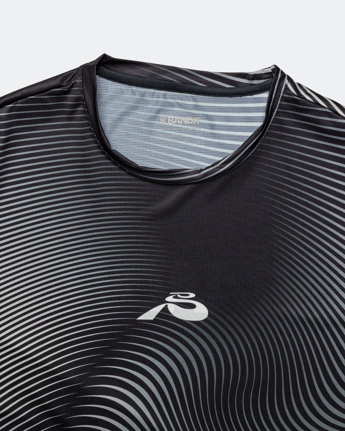 Bandit Running - Drift Mirage Performance Tee - Black/Chalk Print - Up There Athletics