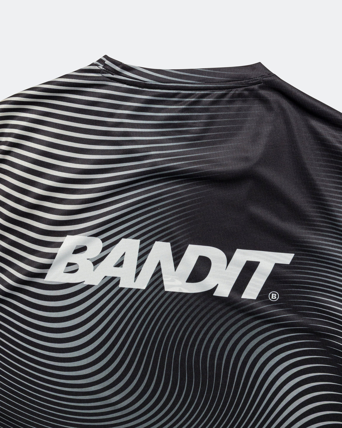 Bandit Running - Drift Mirage Performance Tee - Black/Chalk Print - Up There Athletics