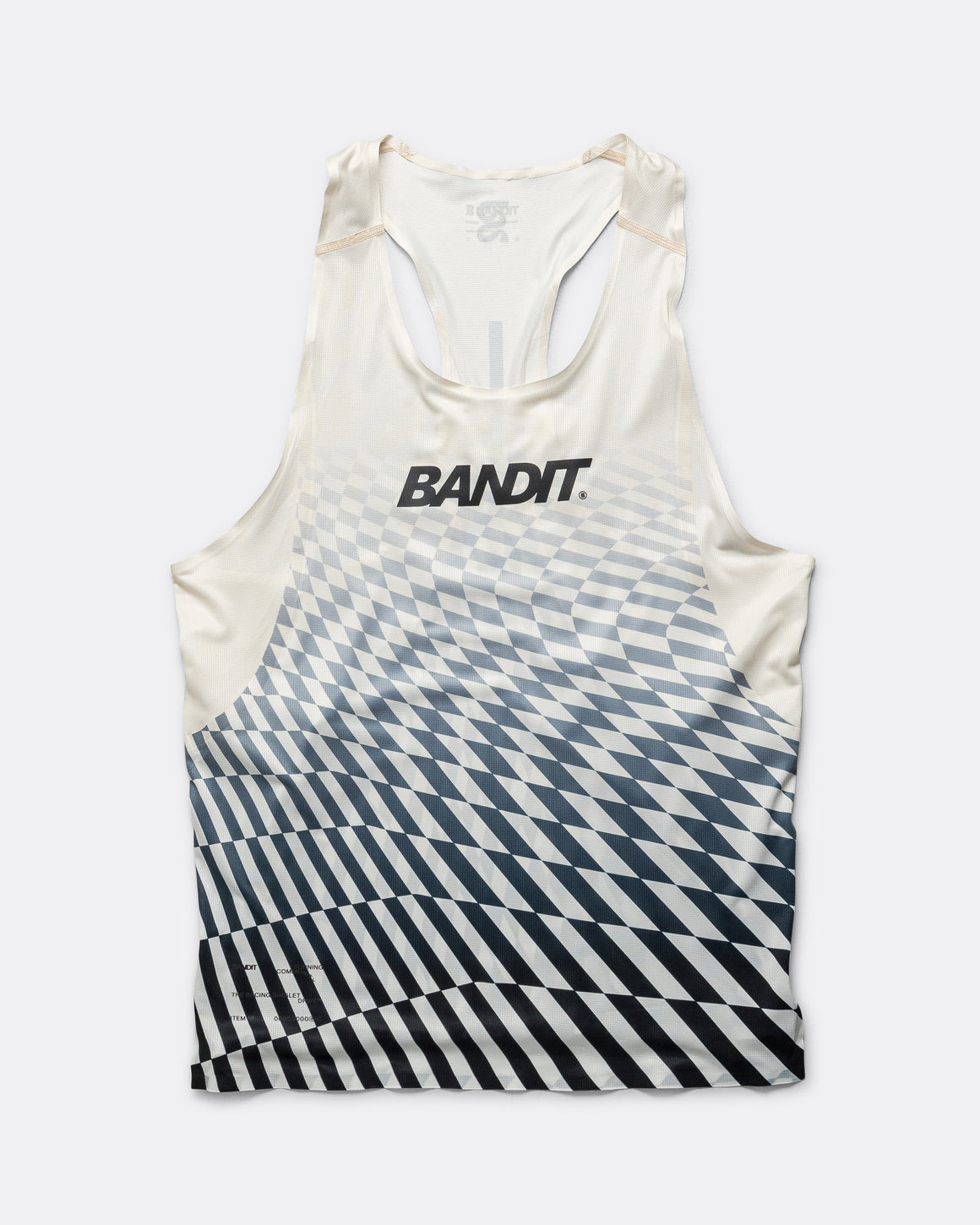 Bandit Running - Drift Mosaic Racing Singlet - Black/Chalk - Up There Athletics