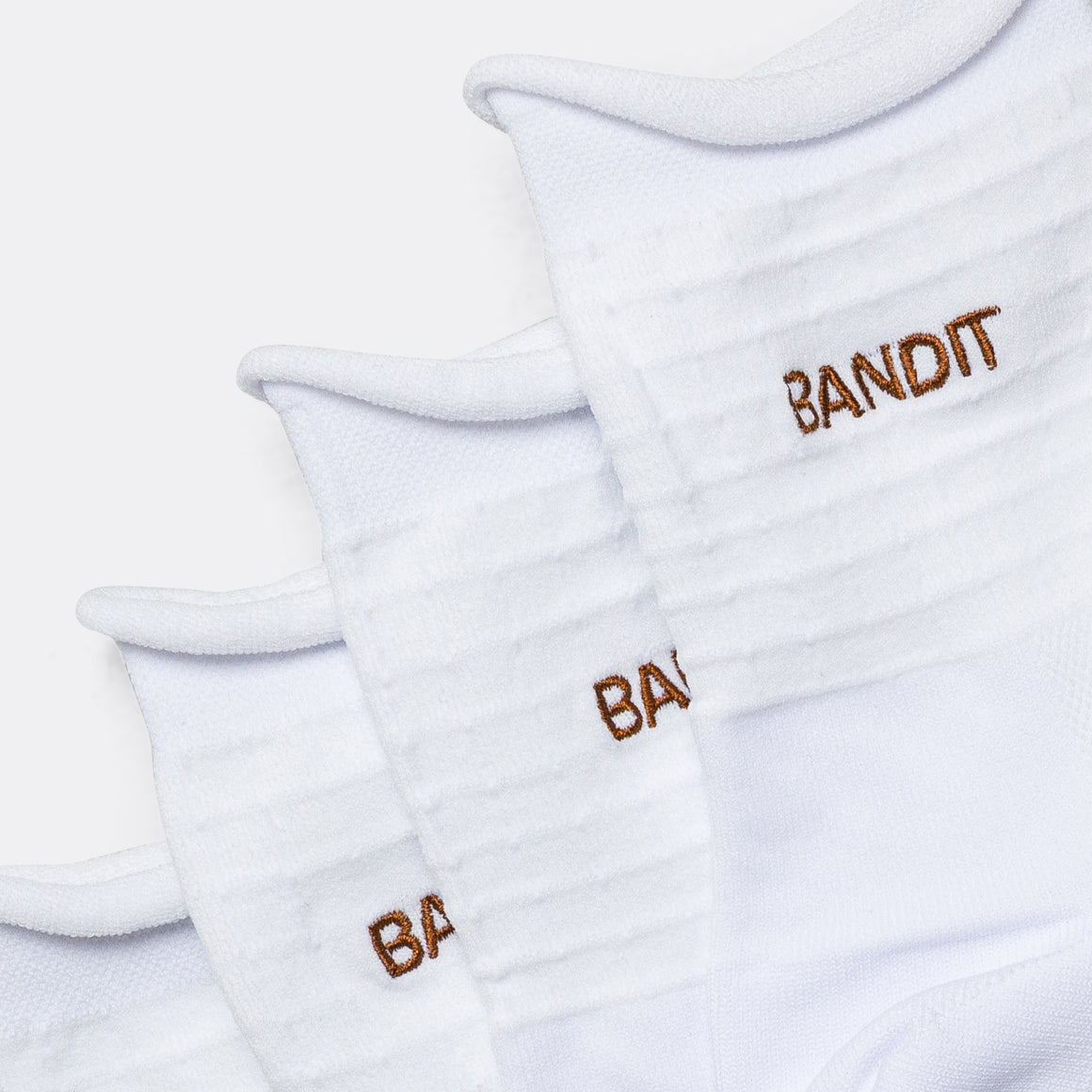 Bandit Running - Grid Knit Run Socks 2 Pack - White/Baked Clay - Up There Athletics