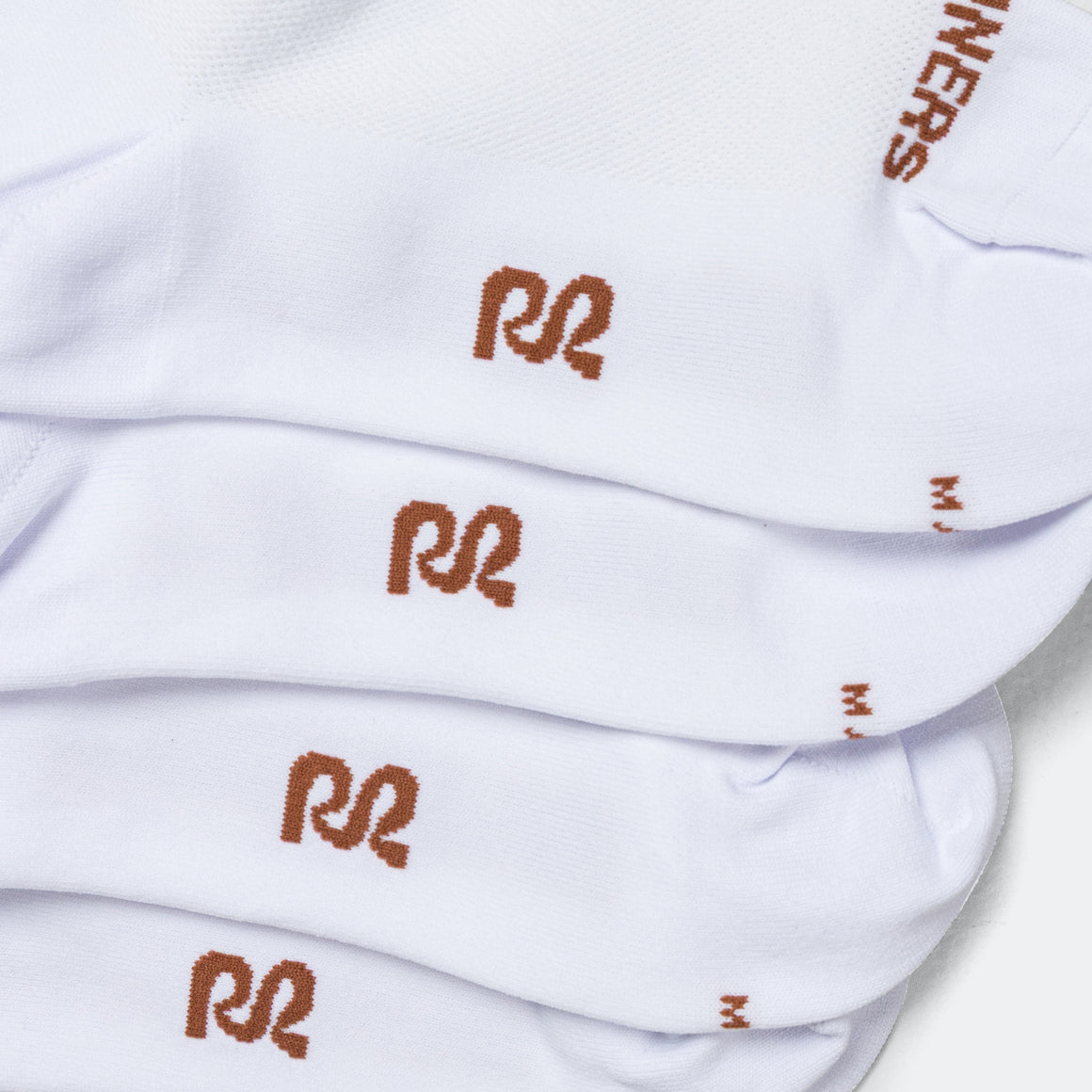 Bandit Running - Grid Knit Run Socks 2 Pack - White/Baked Clay - Up There Athletics